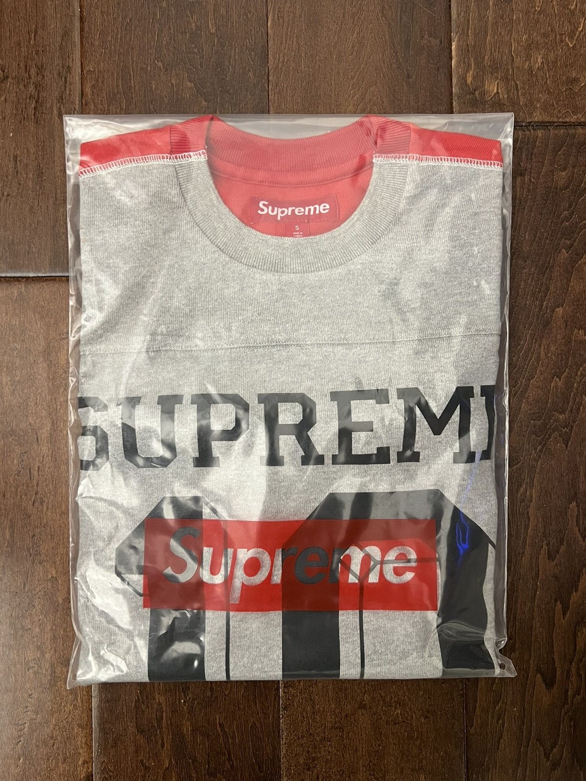 Supreme FW25 Split L/S Football Top Grey Size Small New