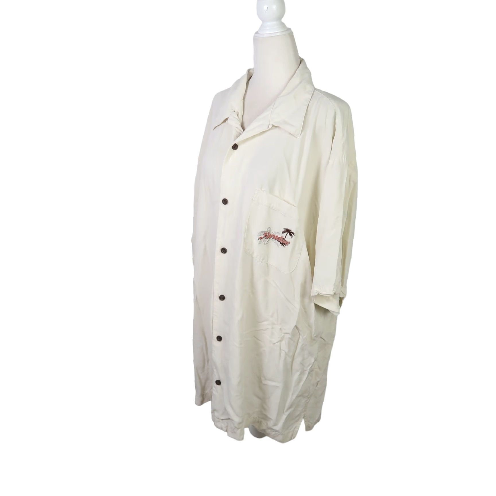 Vintage VINTAGE Disneyland Resort Cream Rayon Mickey Mouse Embroidered Button-Down Shirt Mens XL Size US XL / EU 56 / 4 - 3 Thumbnail