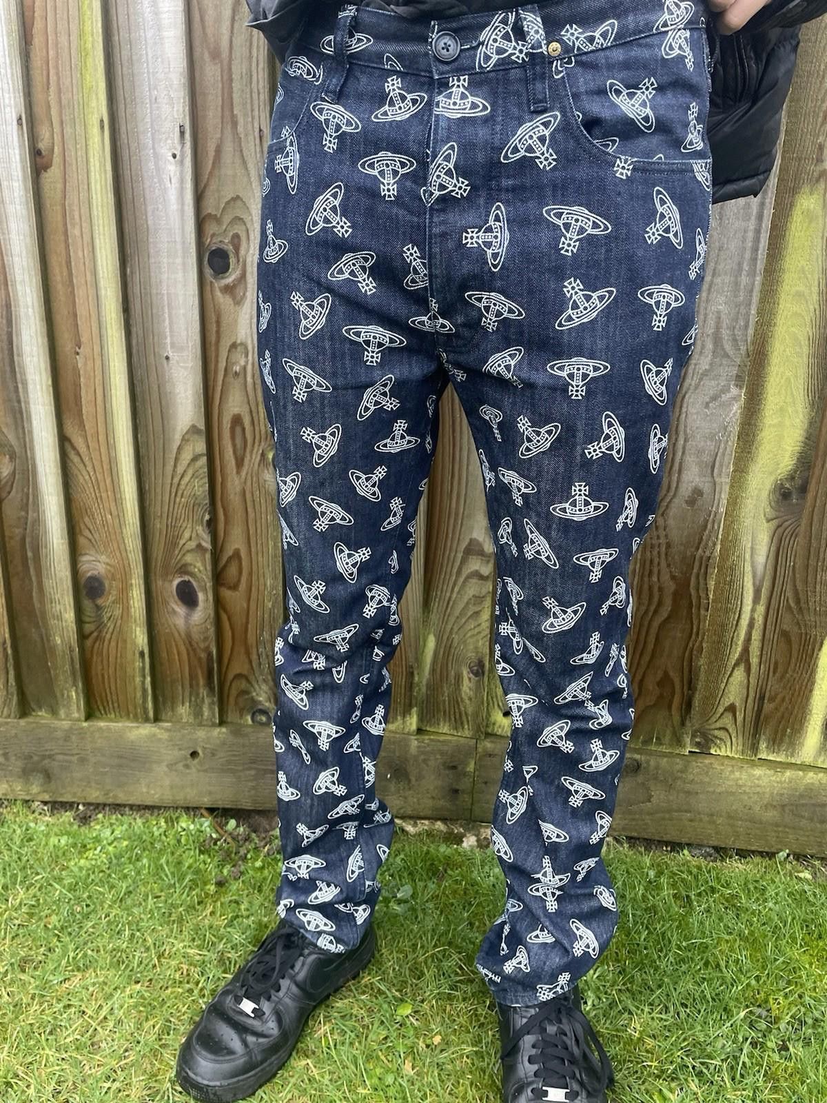 Vintage Vivienne Westwood Orb All Over Denim Jeans