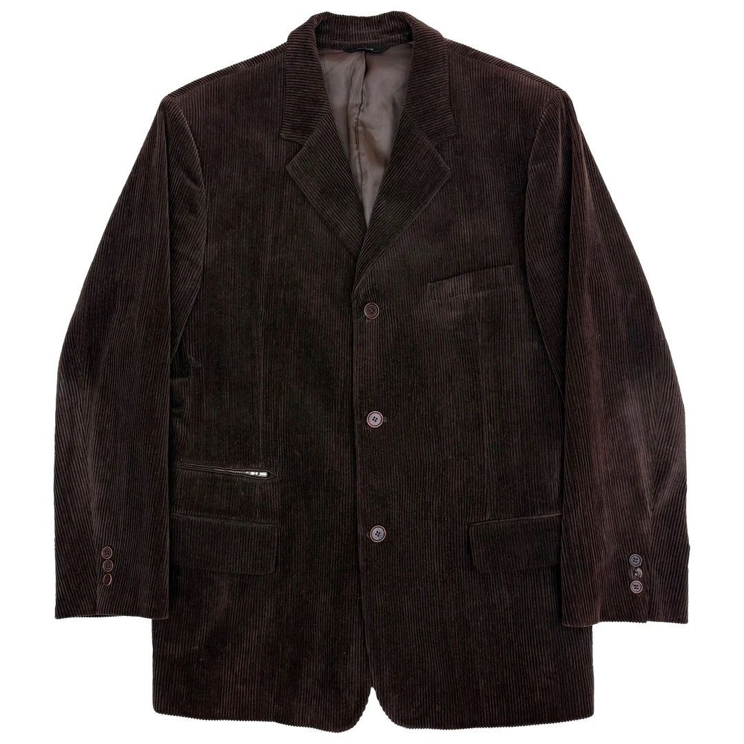 DKNY DKNY 1990 90s Vintage USA NYC Designer Men Corduroy Blazer Size 42R - 1 Thumbnail