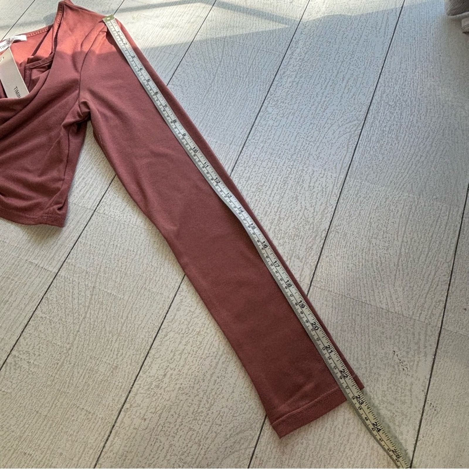 Other Timing Marsala Ruched Crop Top Large NWT Size L / US 10 / IT 46 - 7 Thumbnail