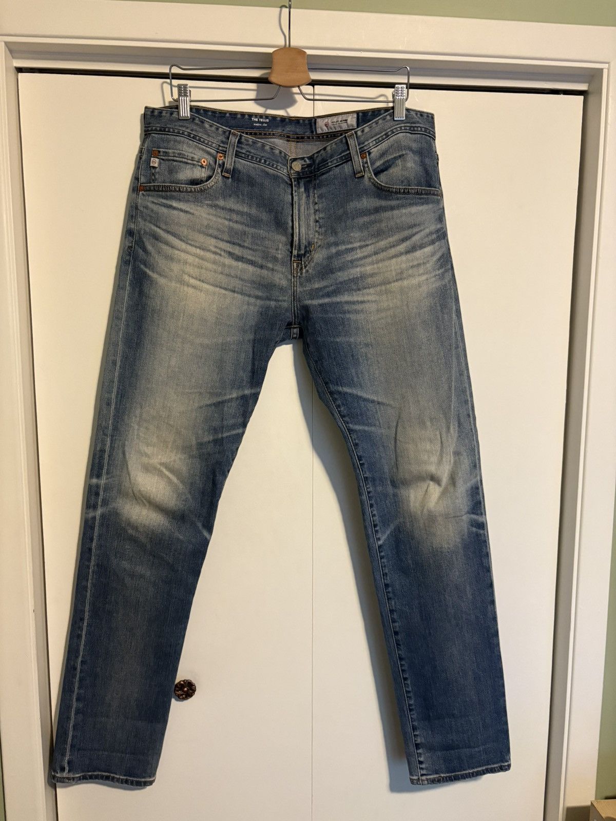 AG Adriano Goldschmied AG Adrian Goldschmeid Tellis Modern Slim Washed Blue Denim Size US 36 / EU 52 - 1 Thumbnail