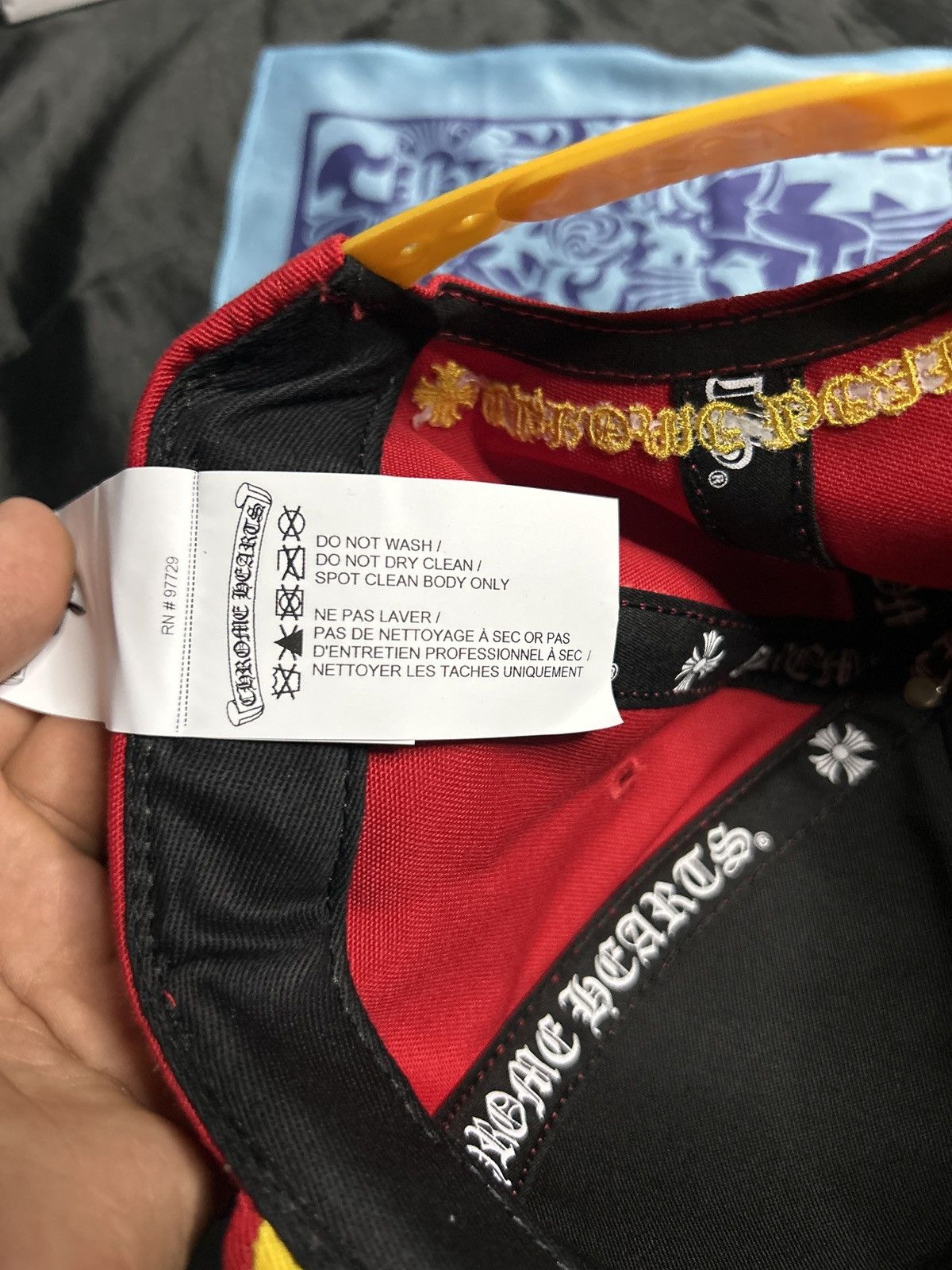 Chrome Hearts Chrome Hearts Red/Yellow CH BaseBall Hat Size ONE SIZE - 5 Thumbnail
