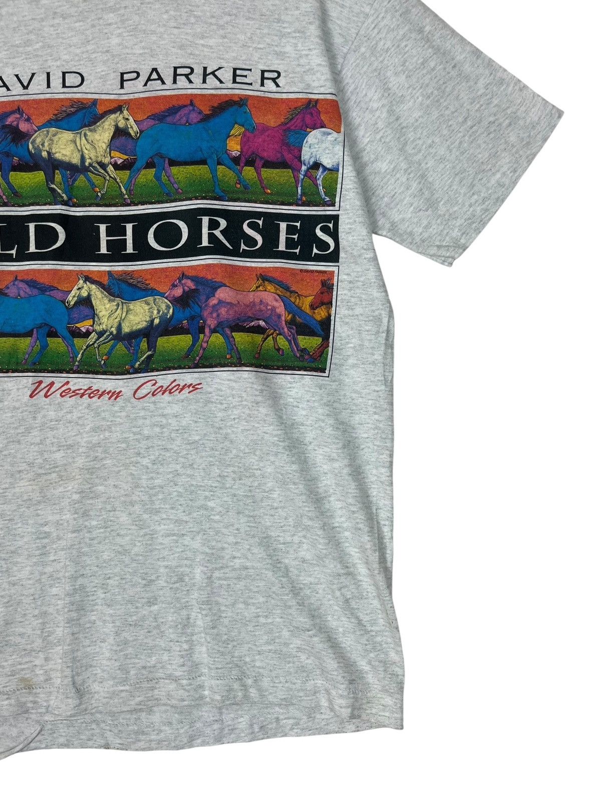 Vintage Vintage Wild Horses by David Parker T shirt Size US L / EU 52-54 / 3 - 5 Thumbnail