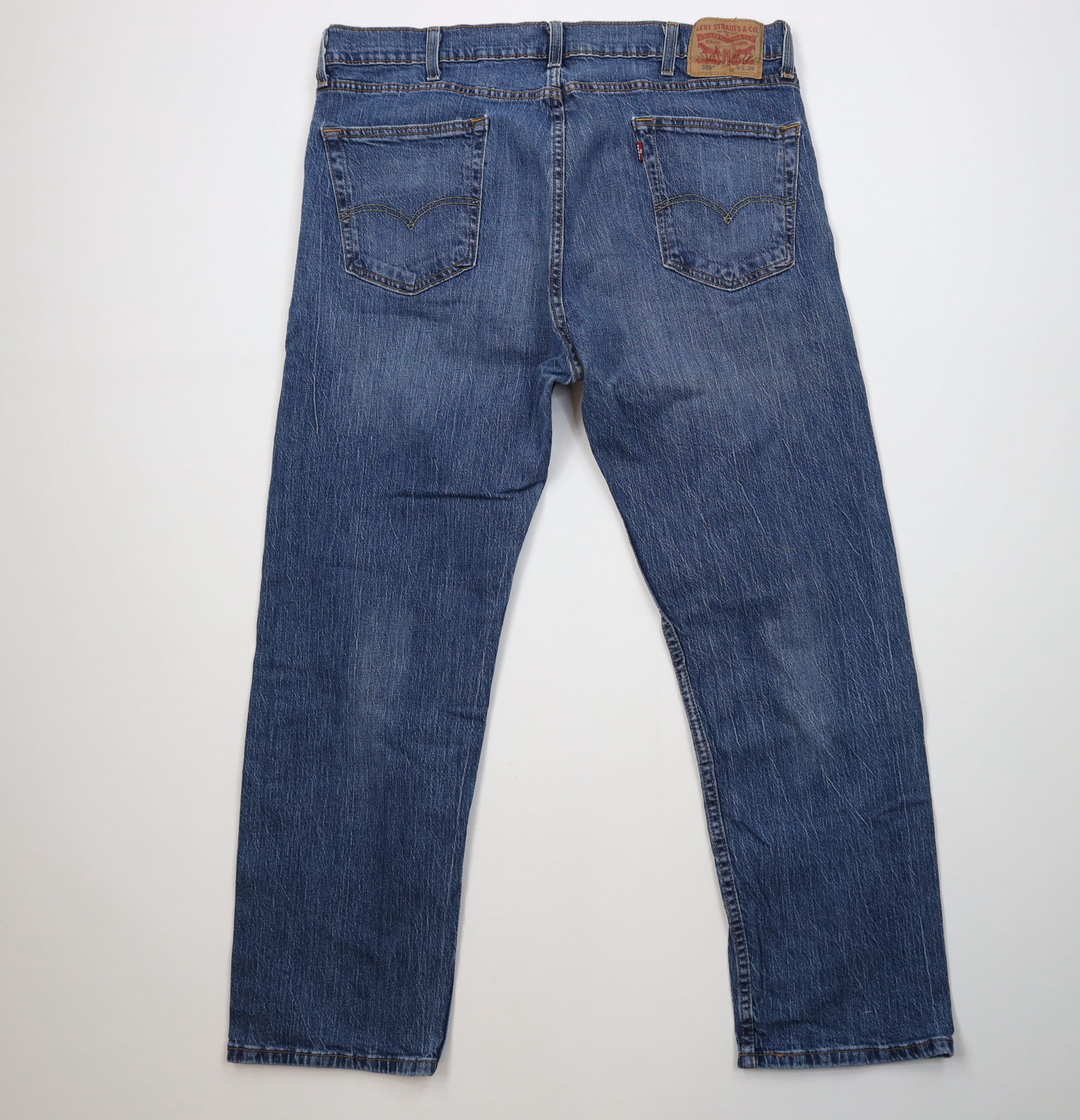 Levi's Vintage Y2K Levis 505 Regular Fit Straight Leg Jeans Blue Size US 38 / EU 54 - 10 Thumbnail