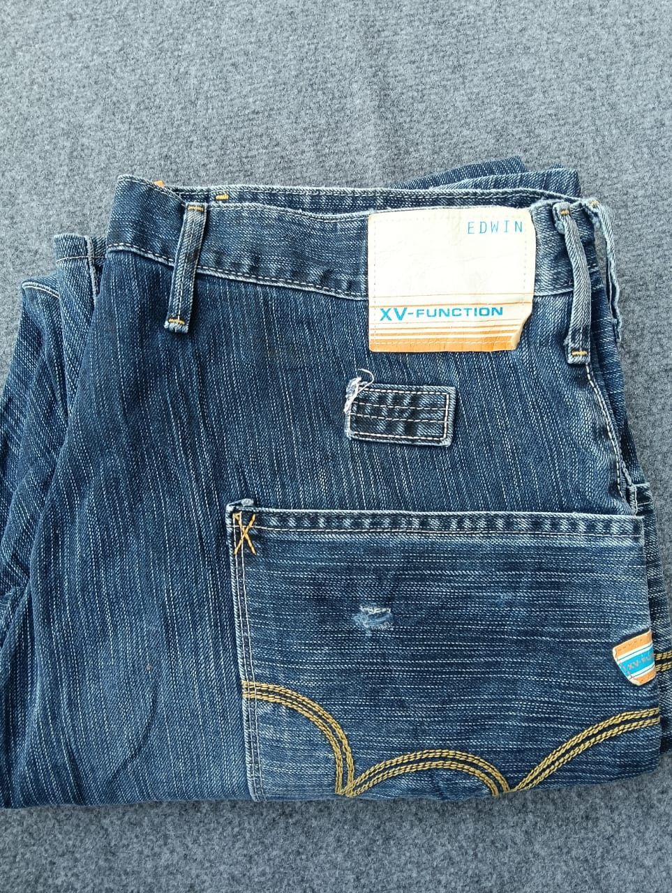 Edwin Edwin XV-FUNCTION Faded Blue Denim Jeans (Twist/Curve Leg)🔥 Size US 35 - 11 Thumbnail