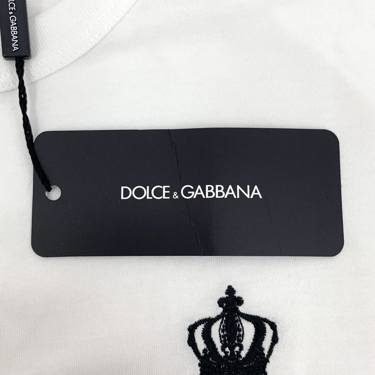 Dolce & Gabbana Dolce & Gabbana White Crown Embroidered T-shirt K26WX Size US S / EU 44-46 / 1 - 7 Thumbnail