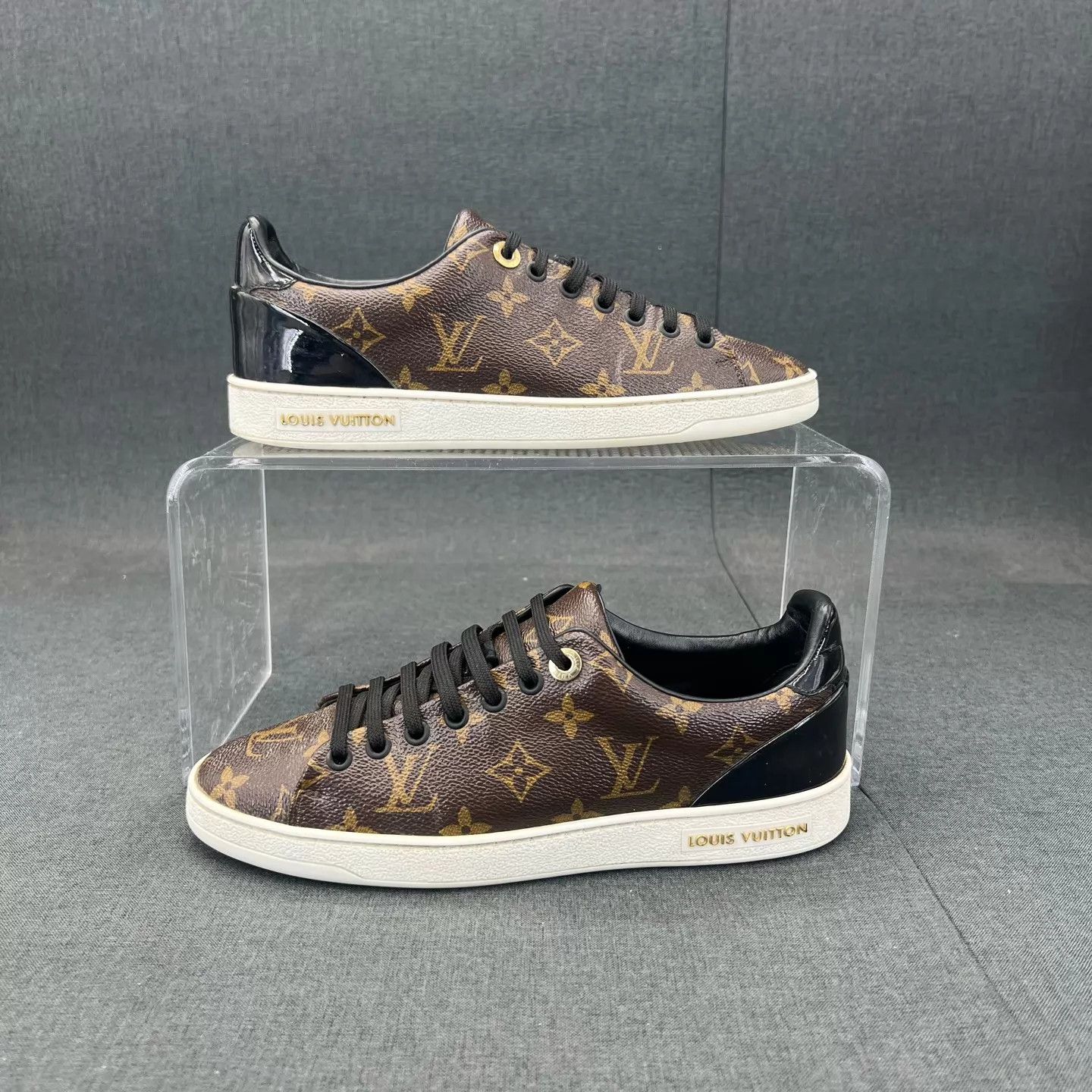 Louis Vuitton LV Monogram Brown Sneakers Women's Size 37.5 Like New Size US 7 / IT 37 - 2 Thumbnail