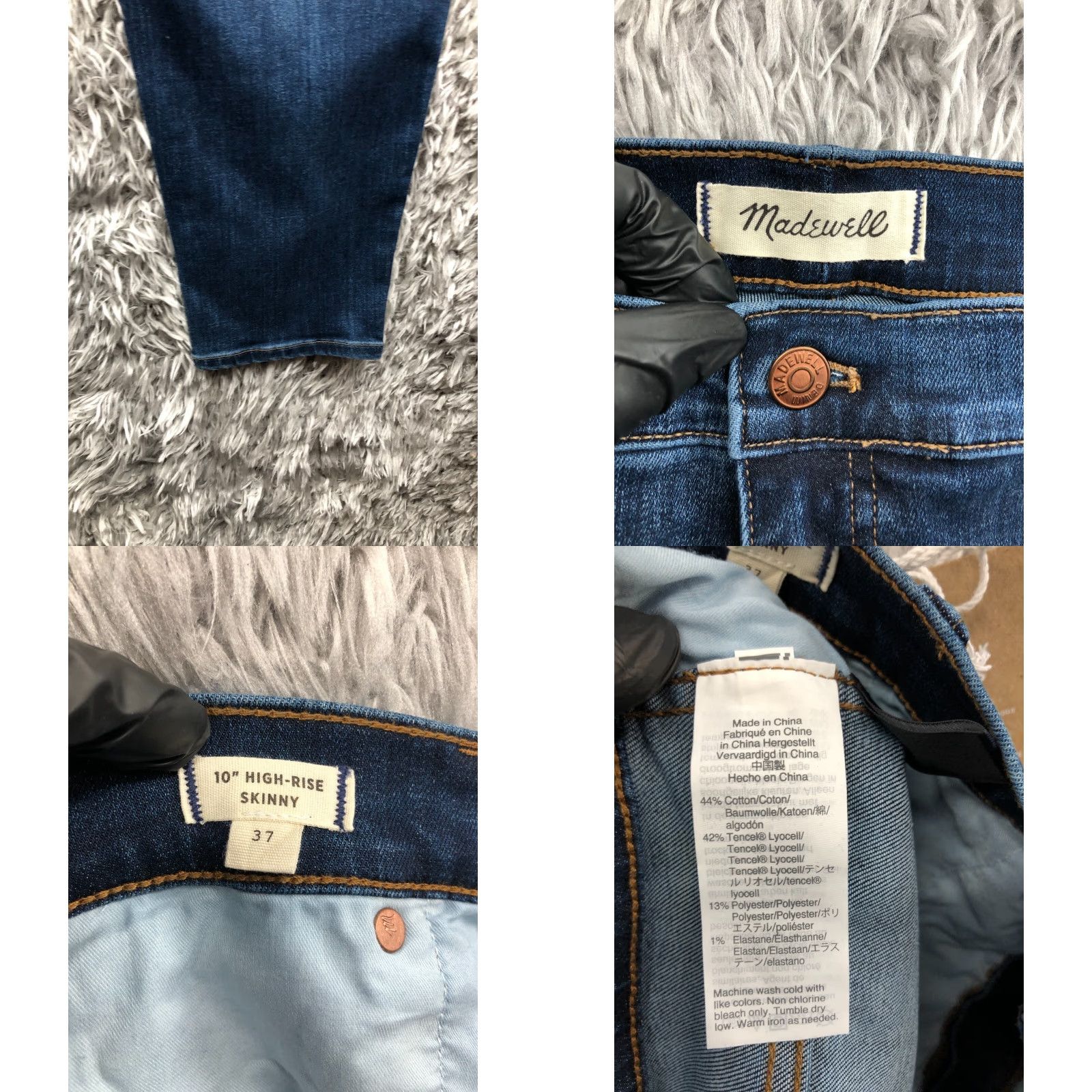 Madewell Madewell High Rise Skinny Jeans Plus Size 37 Womens Medium Wash Blue Size 25" / US 0 / IT 36 - 9 Thumbnail