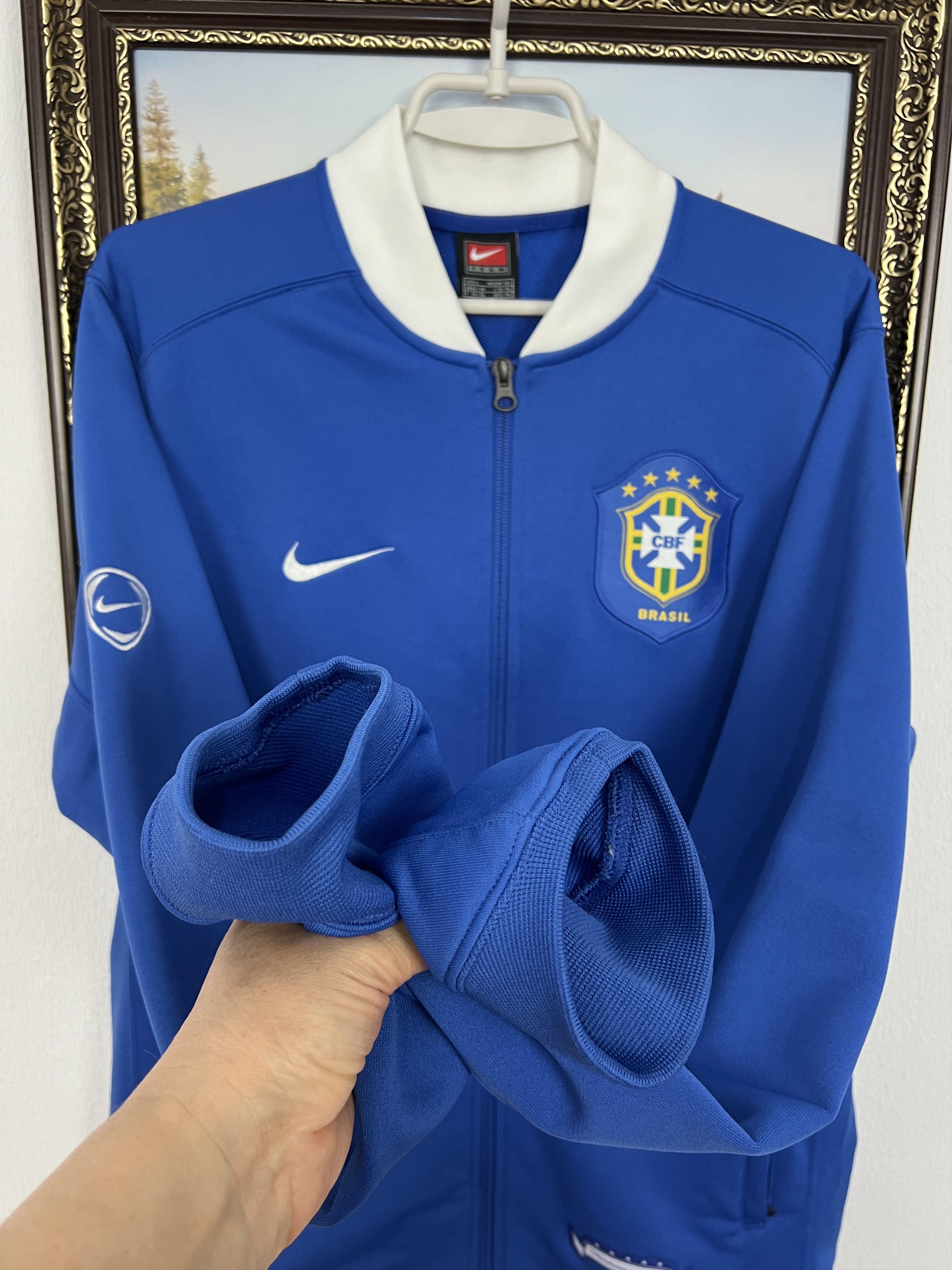 Nike Brazil Football National Team Jacket Soccer Track Top Size US L / EU 52-54 / 3 - 7 Thumbnail
