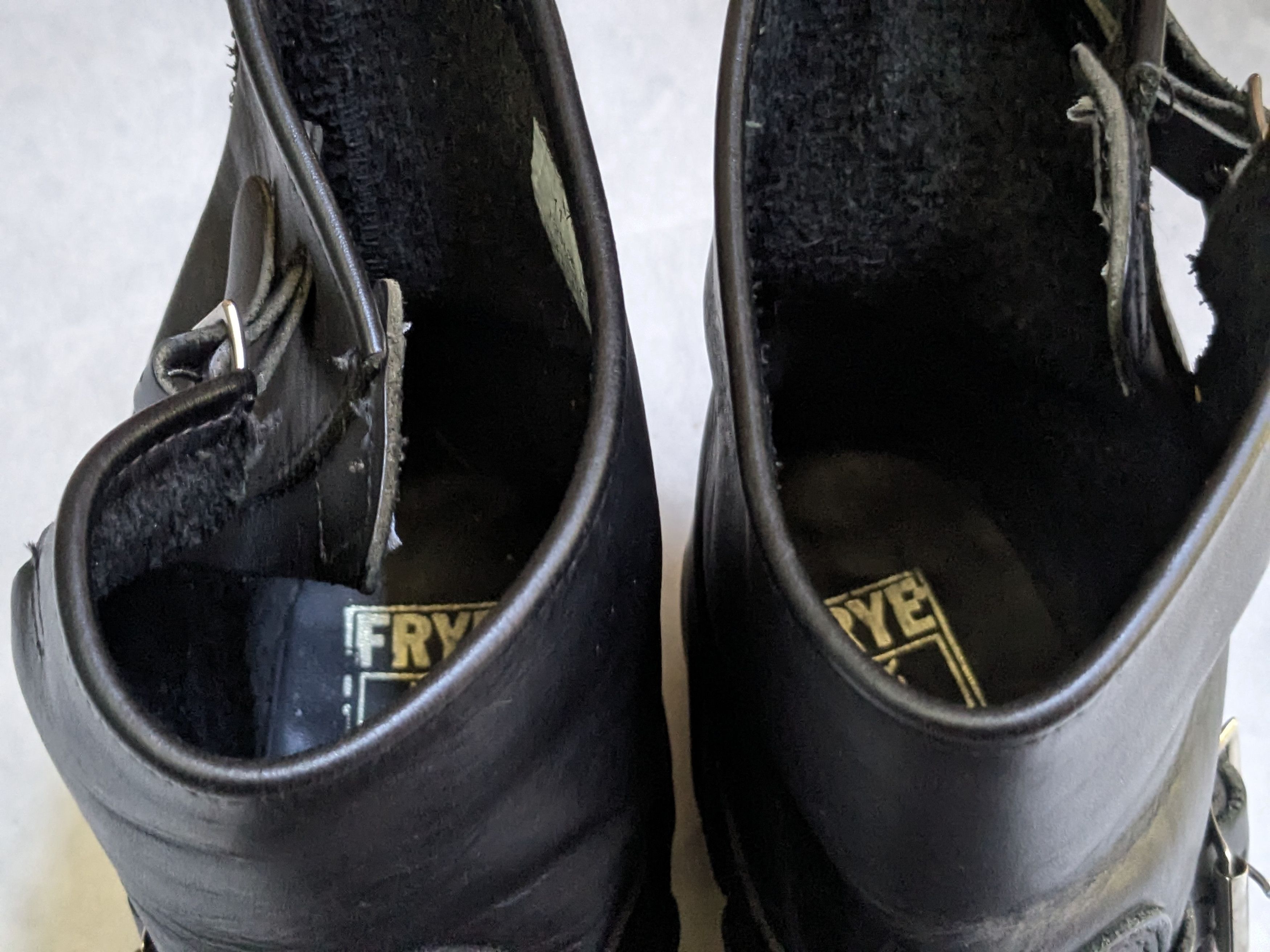 Frye Frye Engineer Black Leather 11 M Leather Buckle Size US 11 / EU 44 - 7 Thumbnail