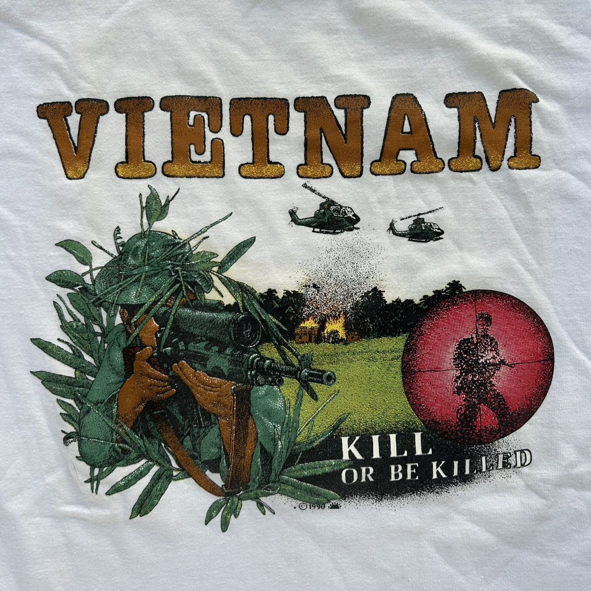 Vintage Vintage 90s Vietnam War Shirt Size Large Made in USA Size US L / EU 52-54 / 3 - 2 Thumbnail