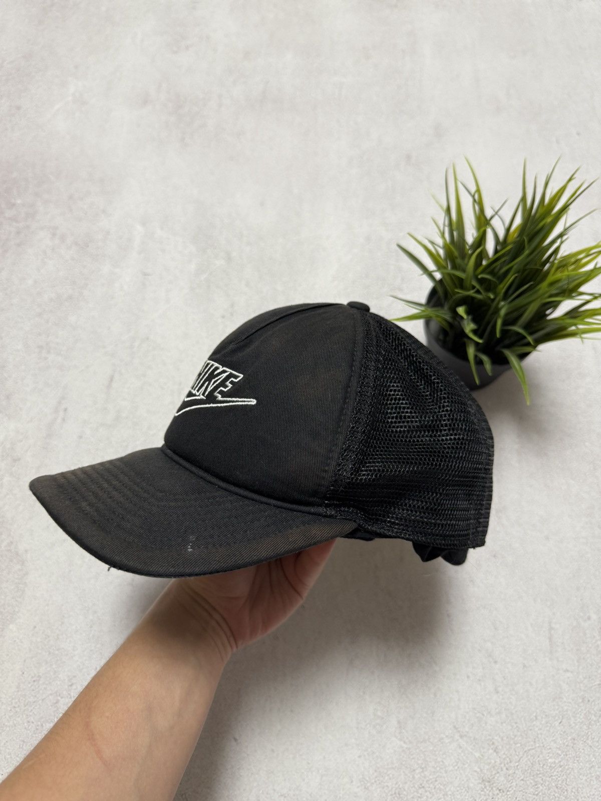 Nike × Vintage Vintage Nike Cap Baseball Hat Swoosh Faded Y2K Rap 90s Size ONE SIZE - 3 Thumbnail