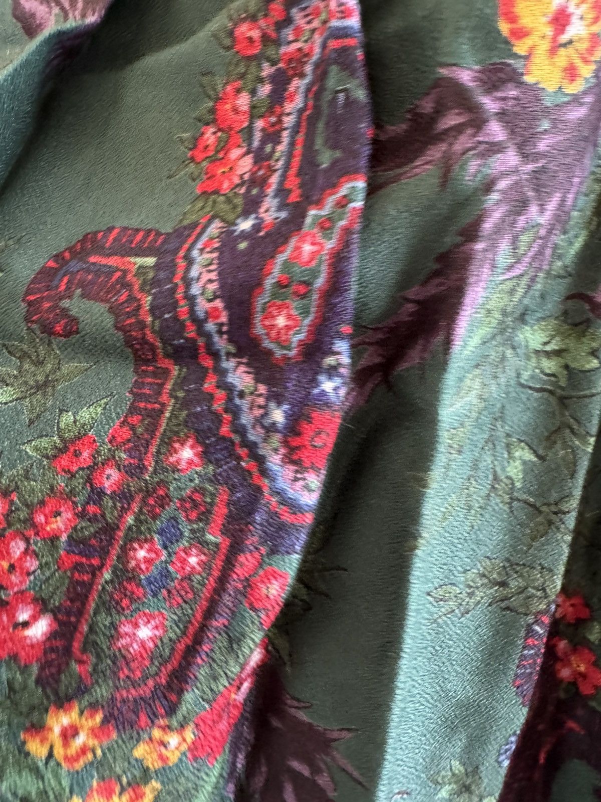 Other Susan Bristol green emerald floral A-line vintage 90’s Size 30" / US 8 / IT 44 - 6 Thumbnail
