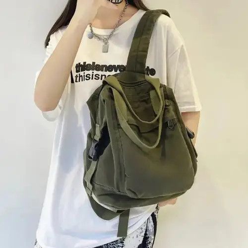 Japanese Brand Unisex Canvas Fabric Backpack Size ONE SIZE - 2 Thumbnail