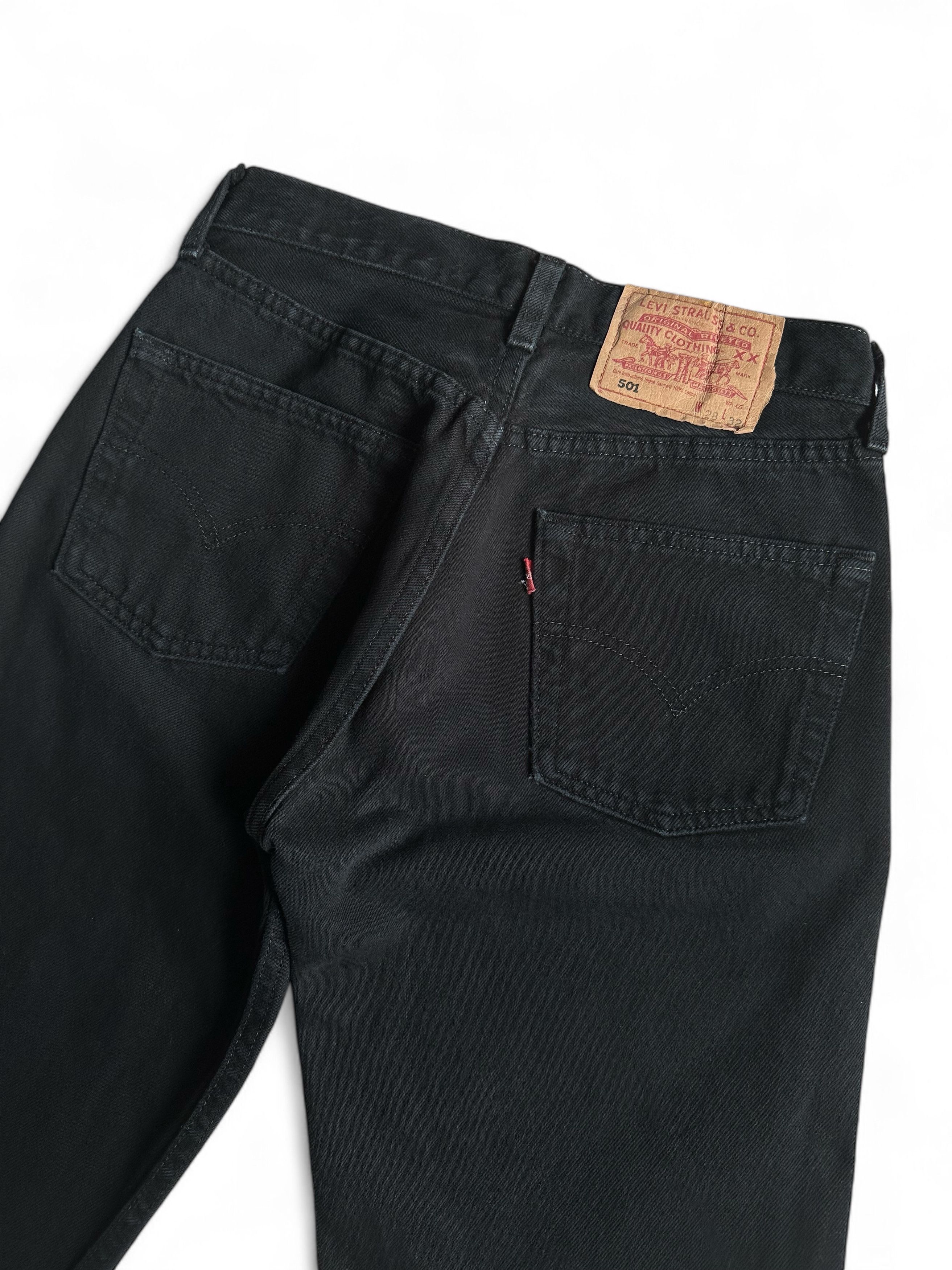 Levi's × Vintage Vintage 90's Made in USA Levi's Black Straight Jeans Size 28" / US 6 / IT 42 - 3 Thumbnail