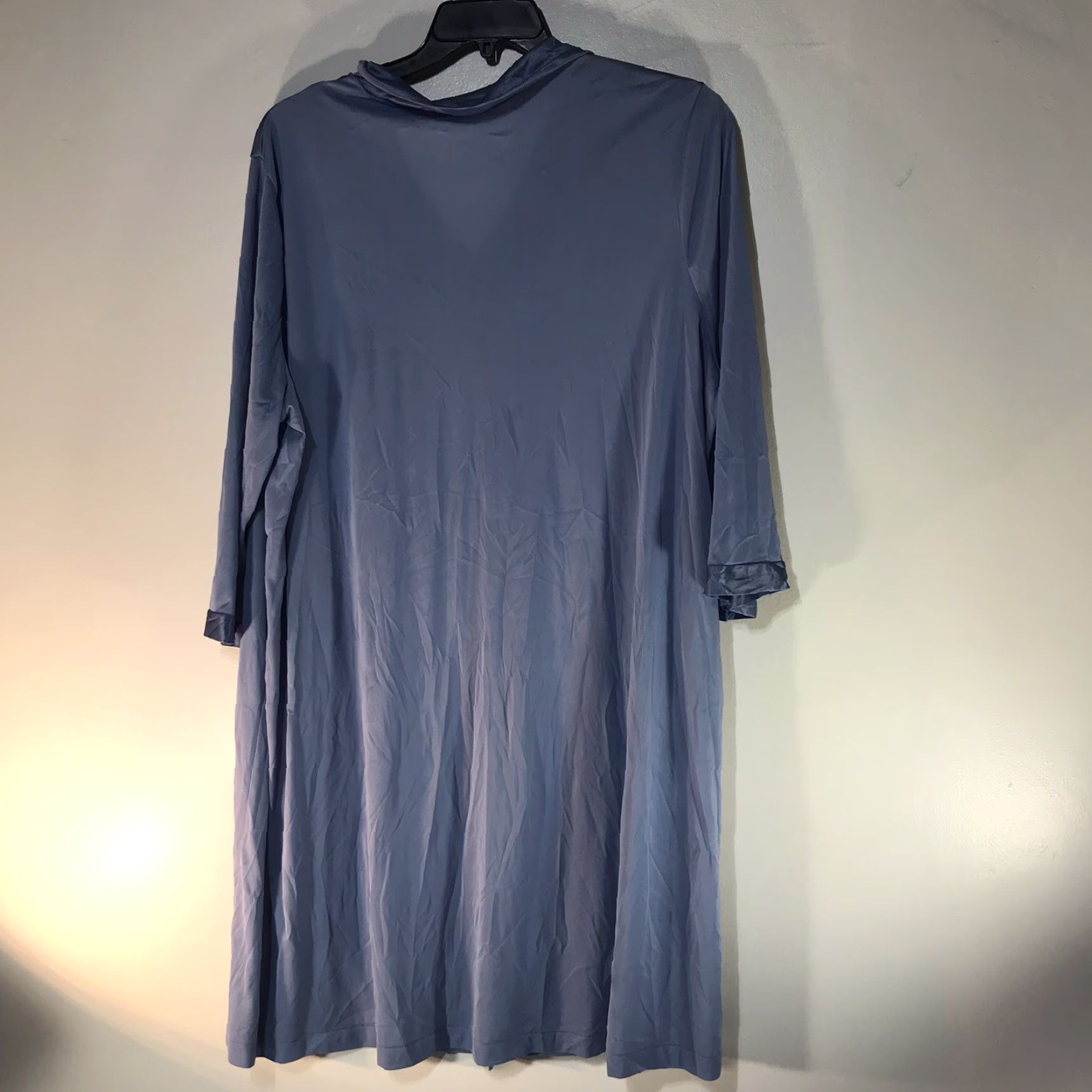 Vintage VINTAGE Vanity Fair 1980s Blue Full Button Gown Plus Size 2X Womens Classic Nylon Size ONE SIZE - 5 Thumbnail