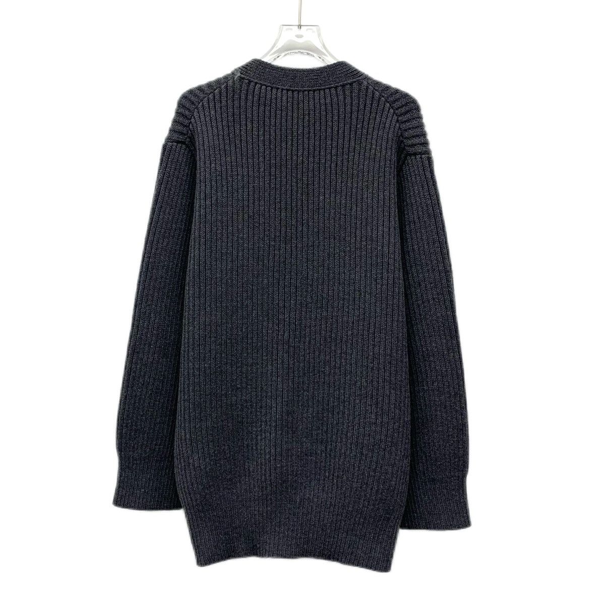 Burberry Burberry Dark Gray Sheep's Wool V-Neck Knit Cardigan Size S / US 4 / IT 40 - 2 Thumbnail