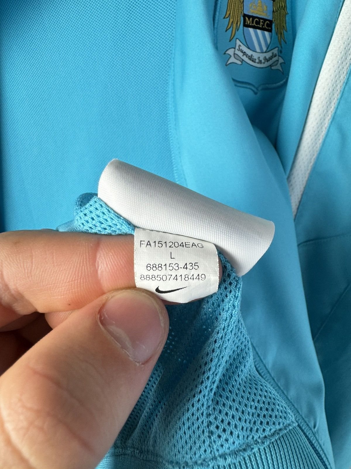 Nike Manchester City 2015 2016 Training Soccer Track Jacket Nike Size US L / EU 52-54 / 3 - 15 Thumbnail
