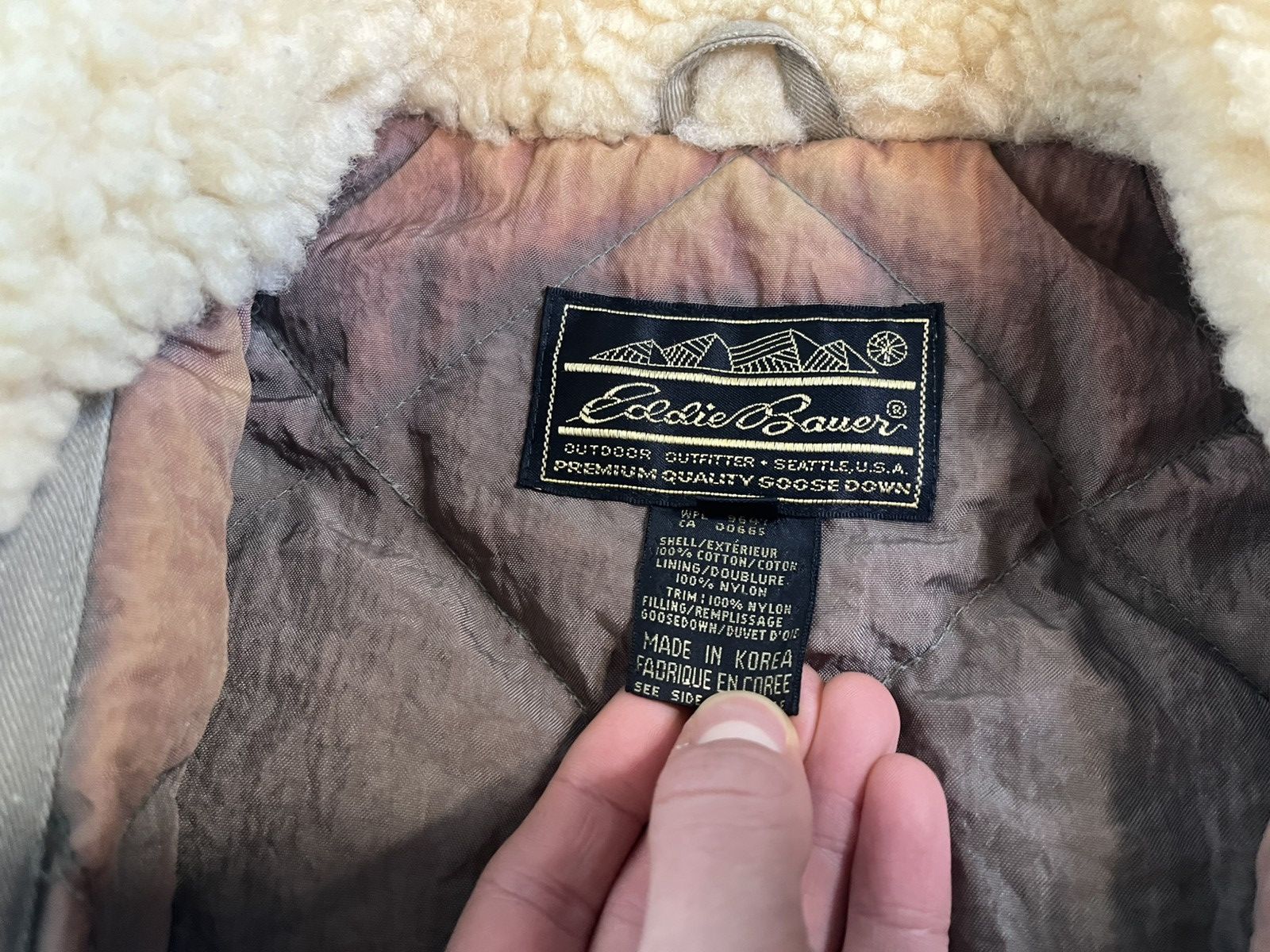 Eddie Bauer Vintage Eddie Bauer Goose Down Jacket With Sherpa Collar Size US L / EU 52-54 / 3 - 7 Thumbnail