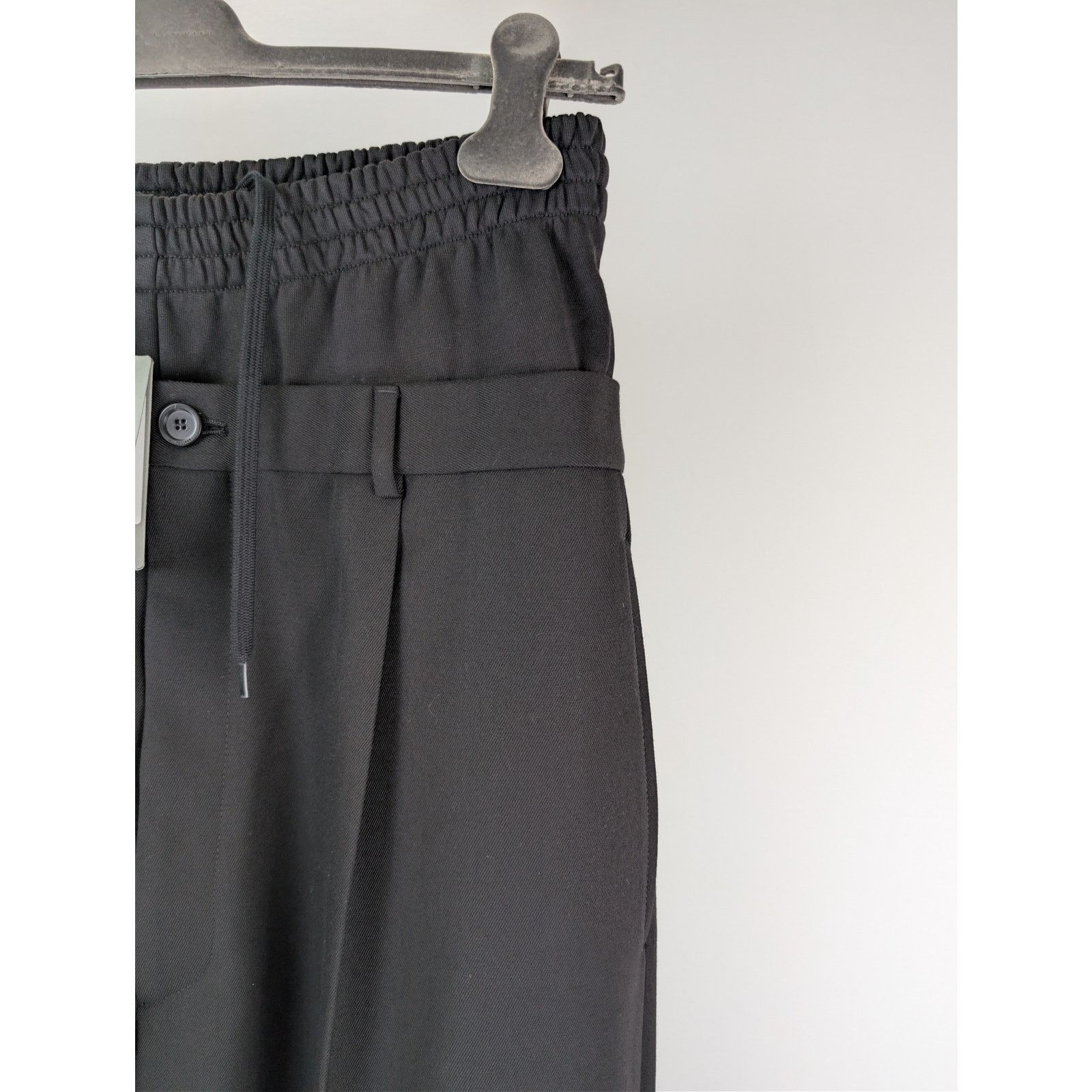 Balenciaga o1rshd1 Dry Wool Twill Hybrid Tailoring Pants in Black Size US 30 / EU 46 - 5 Thumbnail