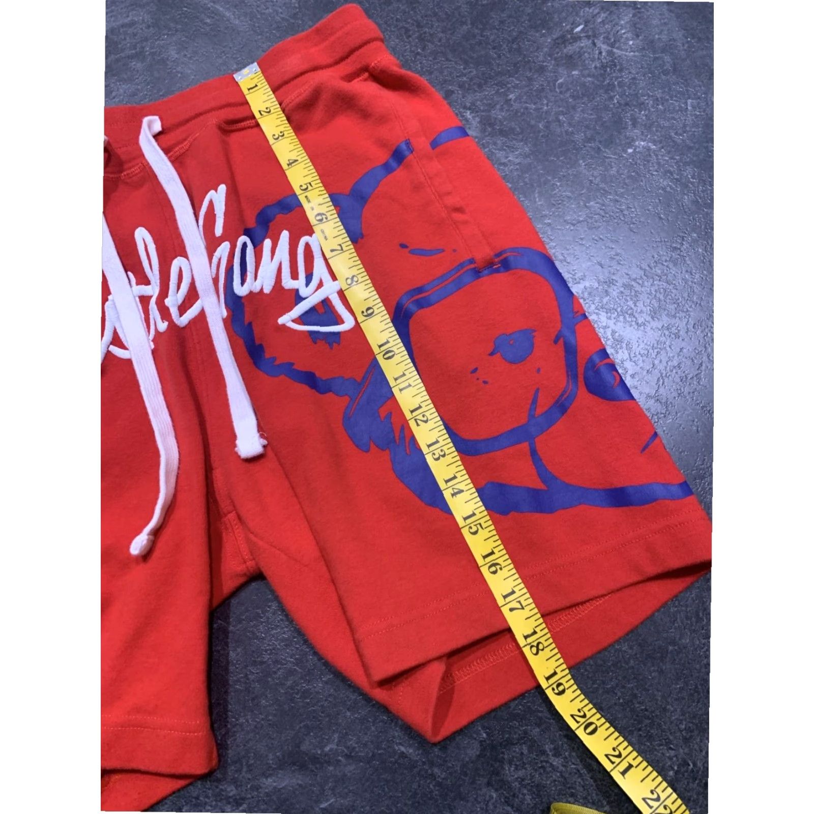NANGA Hustle Gang Fleece Shorts Mens Large Red Sweat Size US 33 - 7 Thumbnail