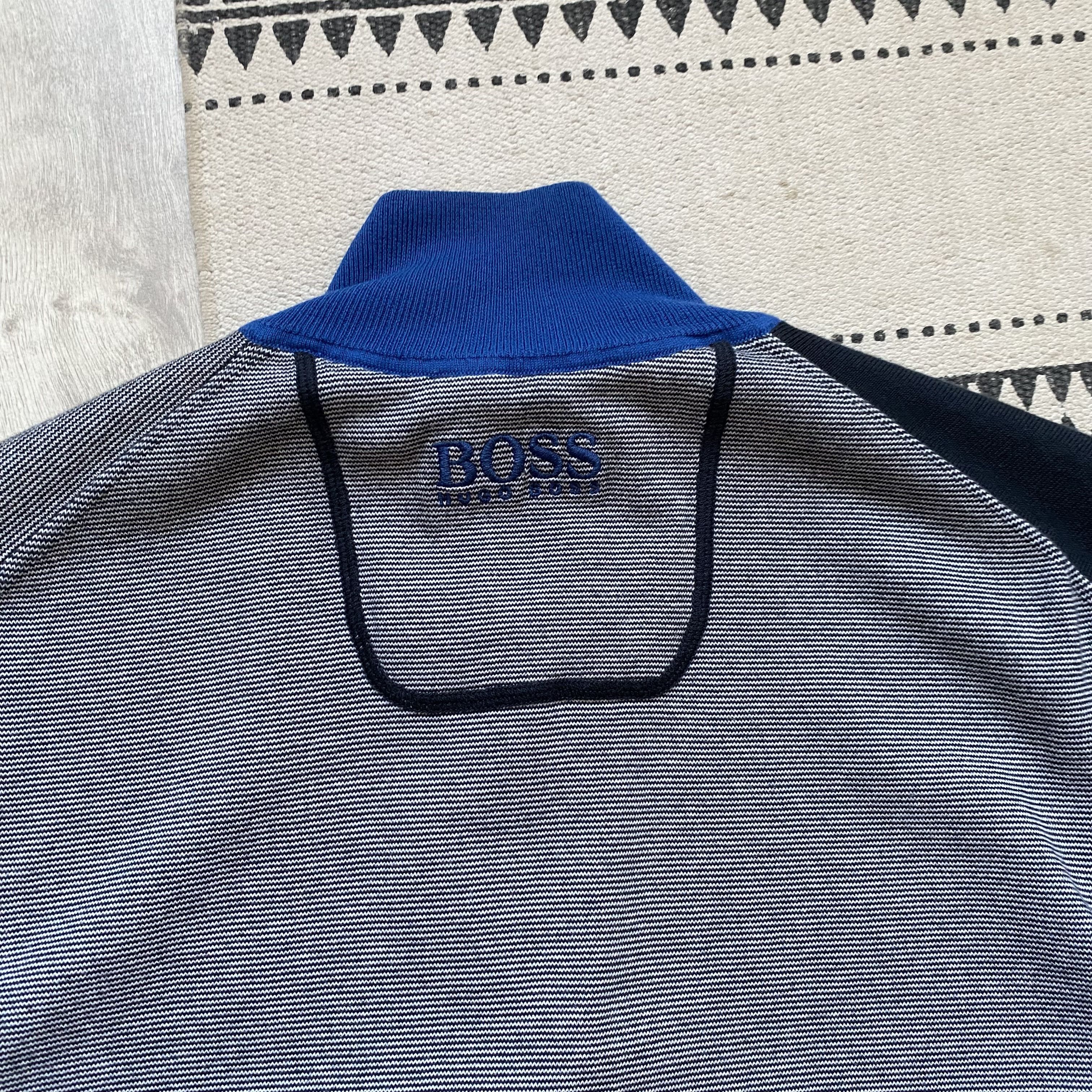 Hugo Boss Designer Hugo Boss Sweater light half zip colorblock Size US L / EU 52-54 / 3 - 10 Thumbnail