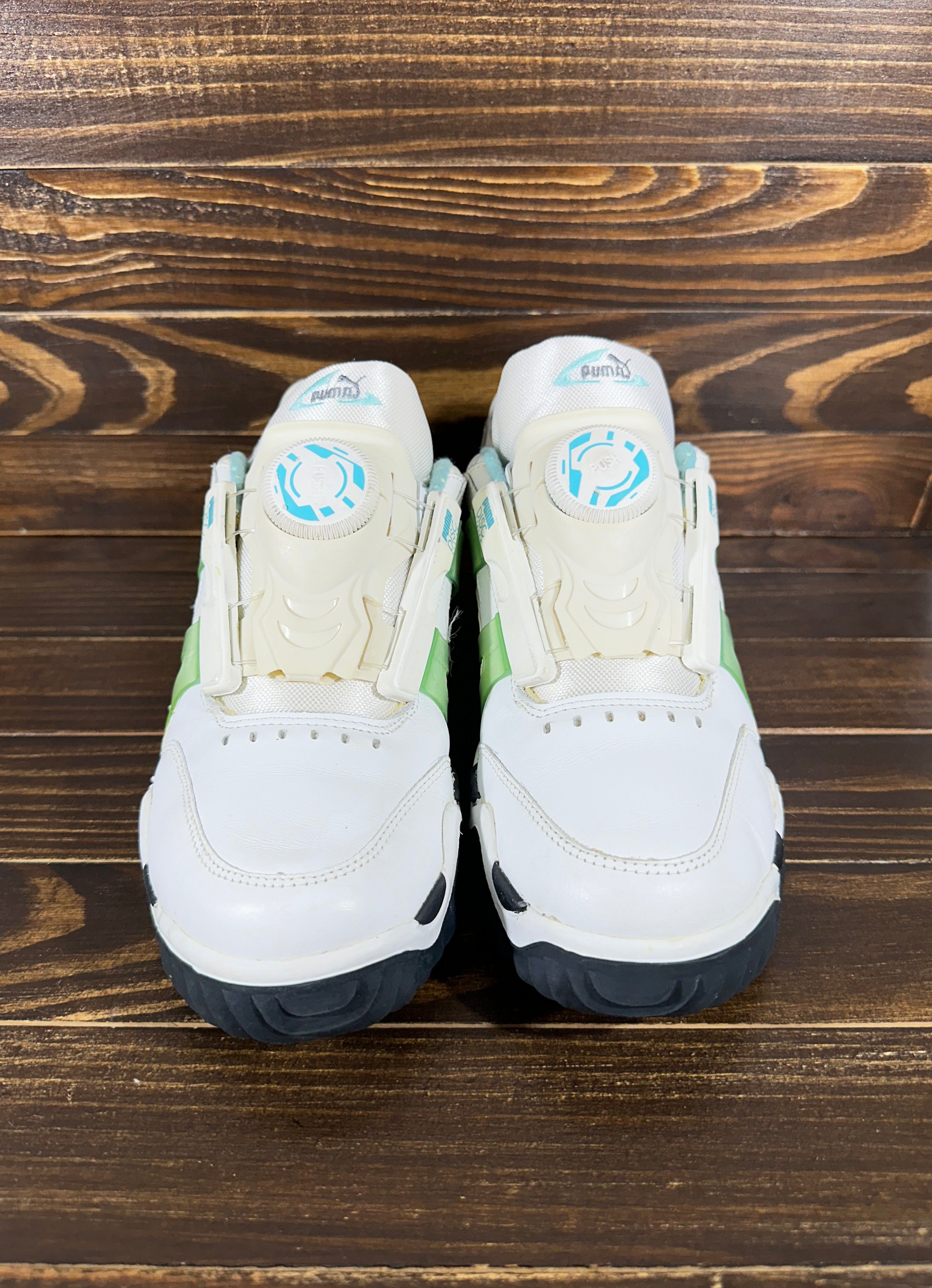 Puma × Vintage Vintage Puma Disc System 1993 Women's White Leather Sneakers Size US 8.5 / IT 38.5 - 19 Thumbnail