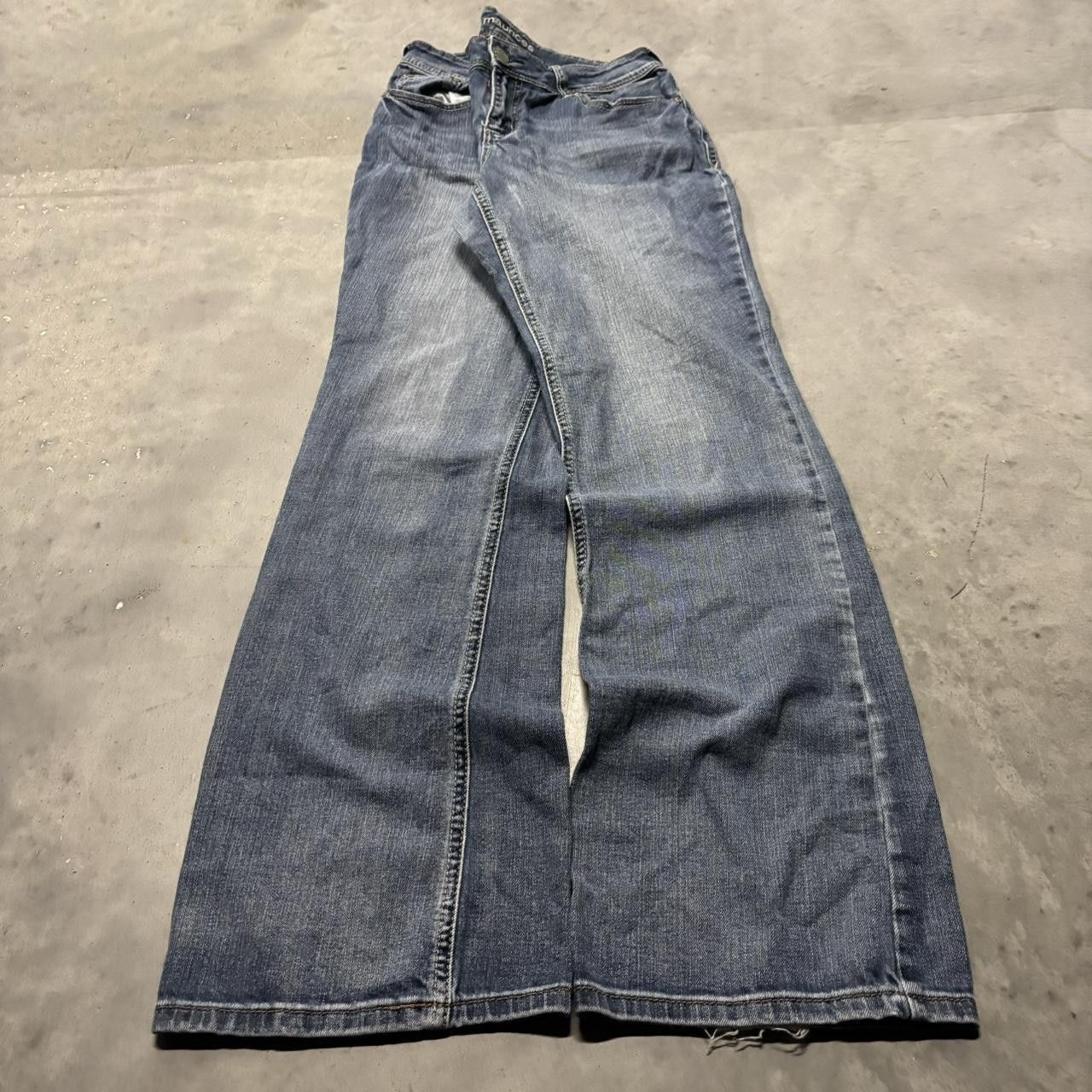 Japanese Brand × Vintage Crazy Vintage Y2K/2000s Grunge Dark Wash Flared Bootcut Denim Jeans! Size US 30 / EU 46 - 3 Thumbnail