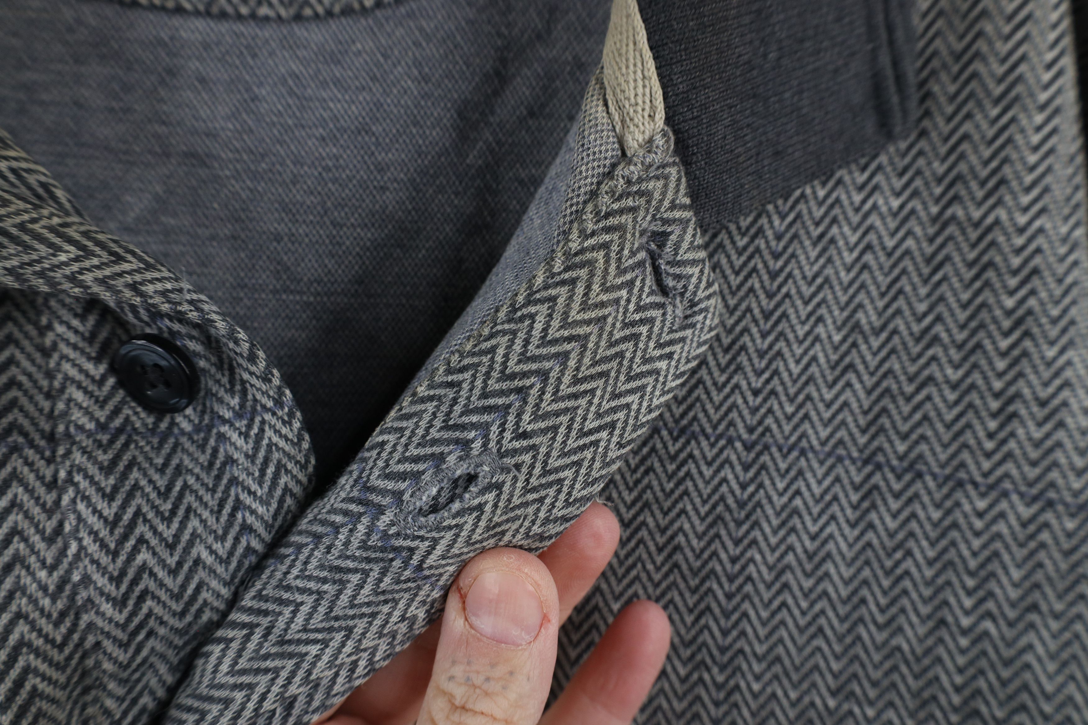 Vintage Vintage 90s Streetwear Striped Herringbone Knit Polo Shirt Size US M / EU 48-50 / 2 - 6 Thumbnail