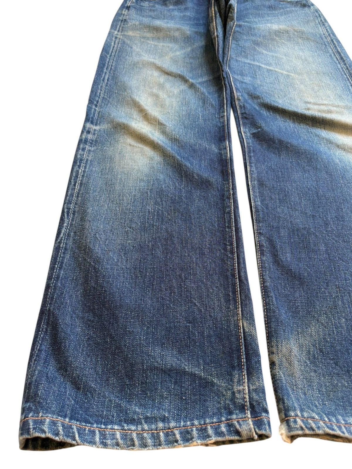 Full Count & Co. Vintage Full Count Selvedge Mud Wash Distressed Loose Jeans Size US 30 / EU 46 - 7 Thumbnail