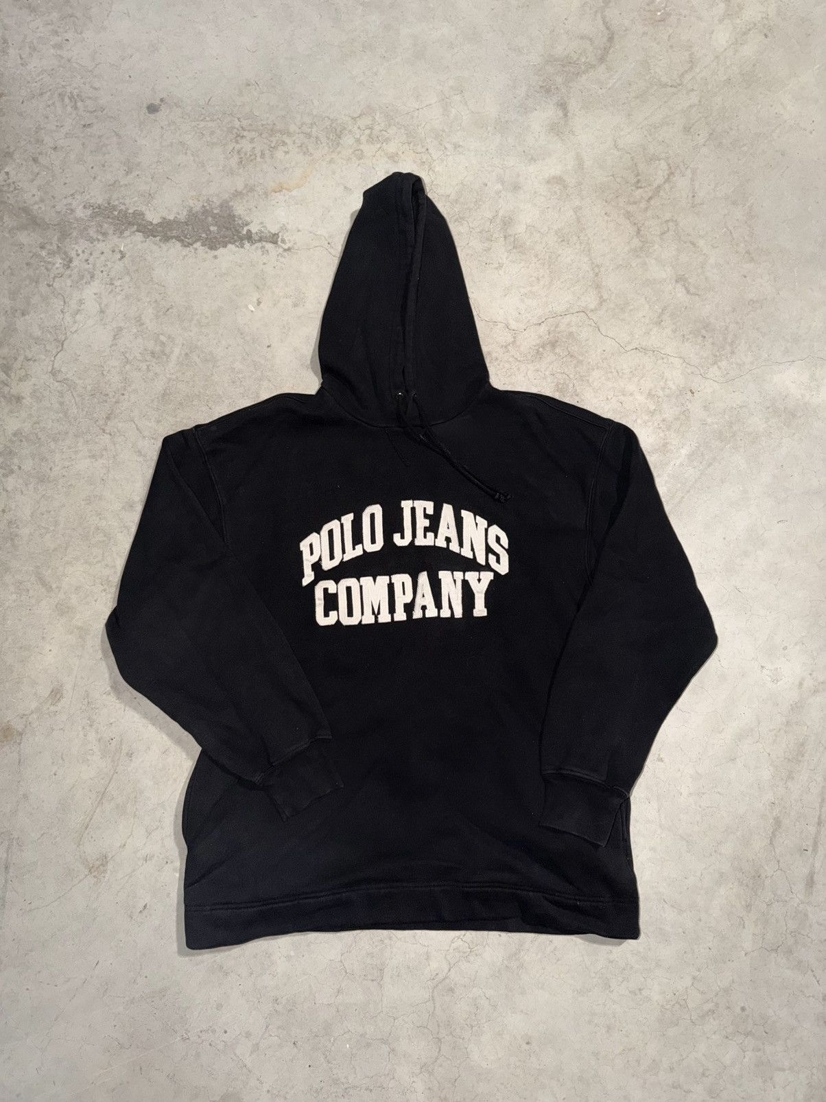 Polo Ralph Lauren Vintage 90s Polo Jeans Co Black Pullover Hoodie Black Size US L / EU 52-54 / 3 - 1 Thumbnail