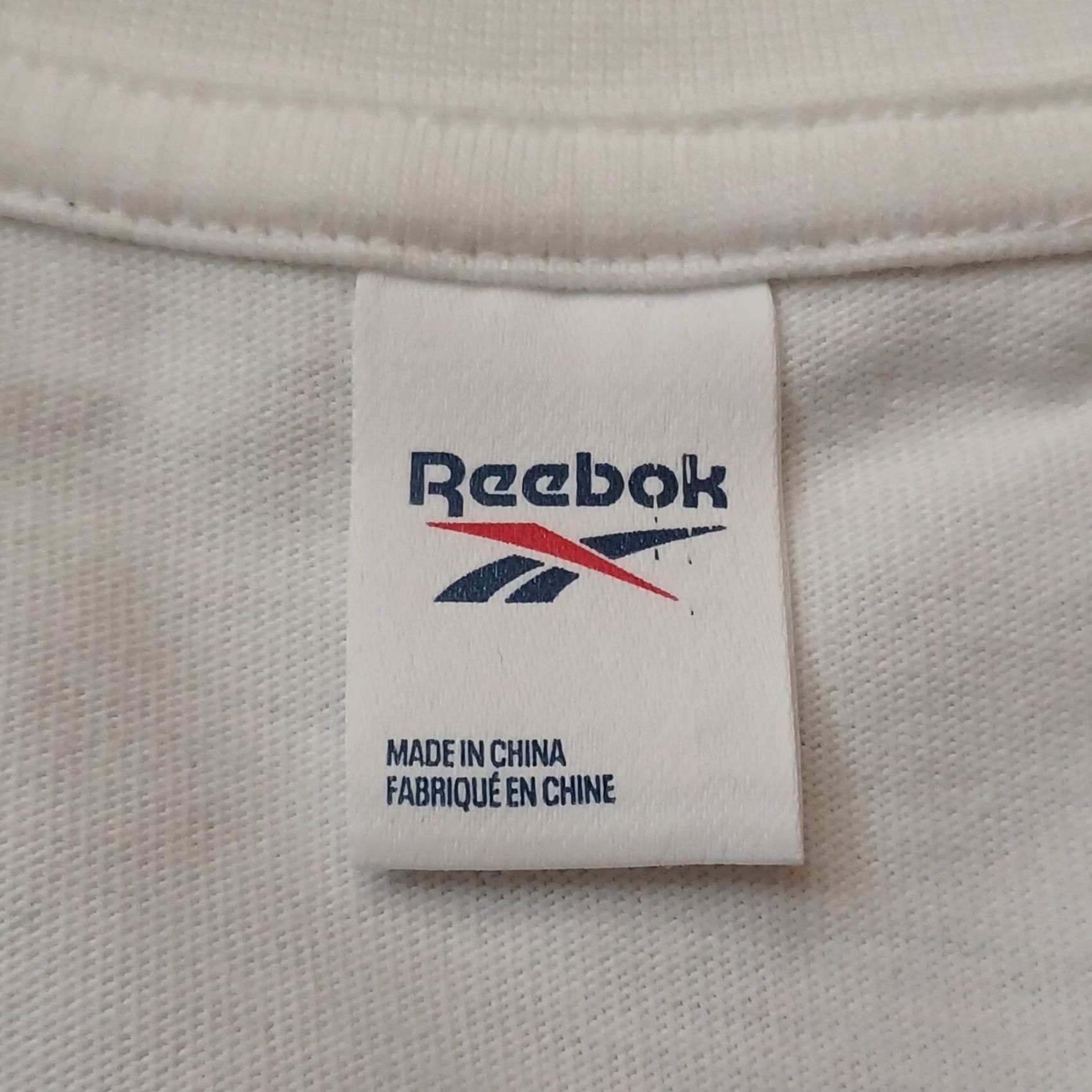 Reebok Reebok T Shirt Mens XL White Center Logo Spell Out Back Short Sleeve Sports Size US XL / EU 56 / 4 - 3 Thumbnail
