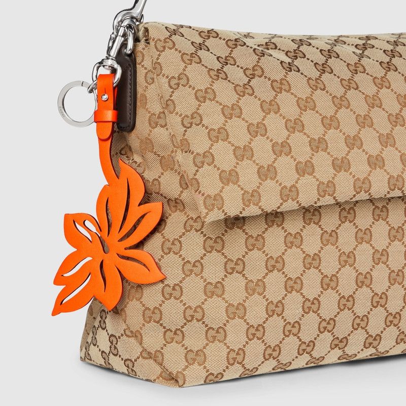 Gucci oc11z1225 Size: OS / Flower Keychain Charm in Bright Orange Size ONE SIZE - 3 Thumbnail