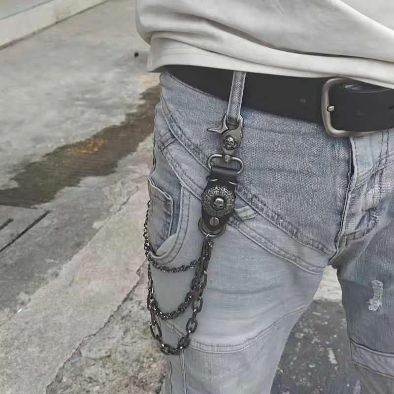 Jewelry Skull Wallet Chain - Punk Biker Jean Chain Multi-Layer Size ONE SIZE - 5 Thumbnail