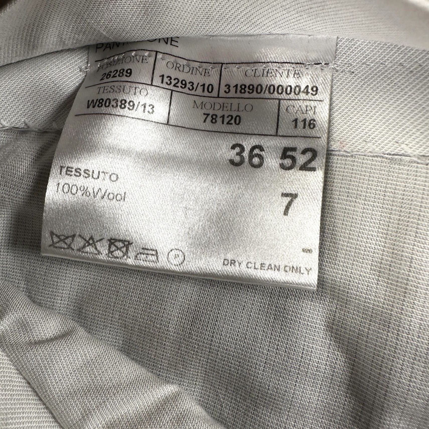 Canali Canali Dress Pants 36 Wool Mens 36x31 Gray Pleated Front Straight Leg Trousers Size US 36 / EU 52 - 6 Thumbnail