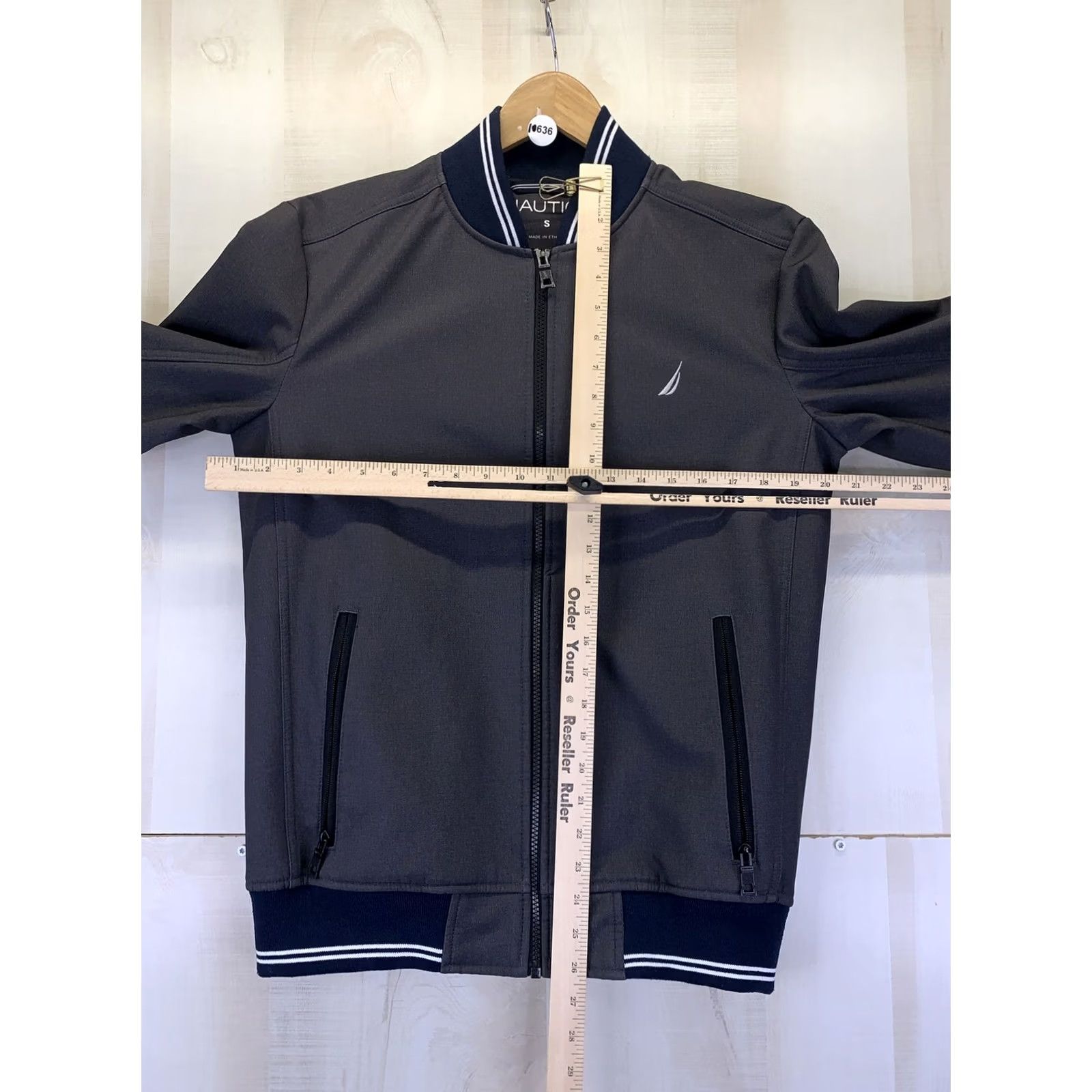 Nautica NAUTICA Mens Jacket Softshell Wind Water Resistant Lined Small Gray/Blue Zip Pockets Logo Classic Vintage: No Size US S / EU 44-46 / 1 - 5 Thumbnail