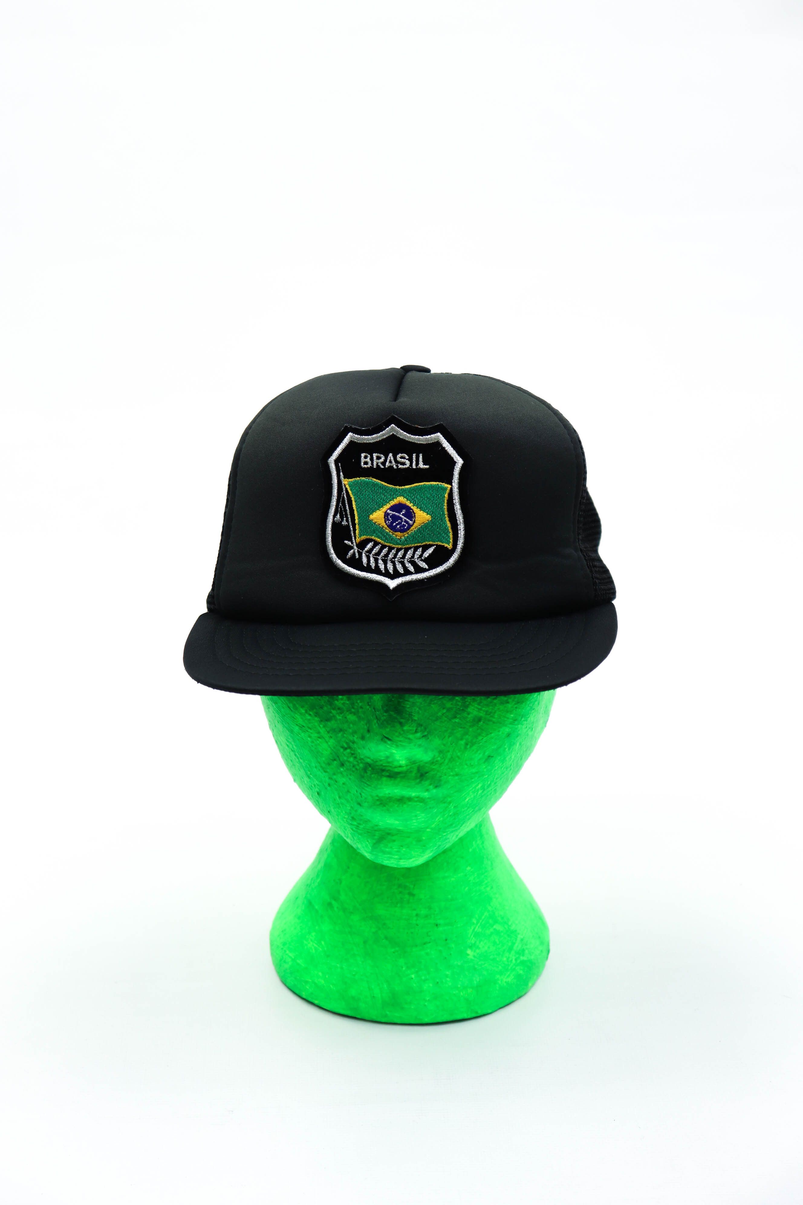 Vintage 90s Vintage Brasil Logo Black Trucker Cap Hat Size ONE SIZE - 5 Thumbnail
