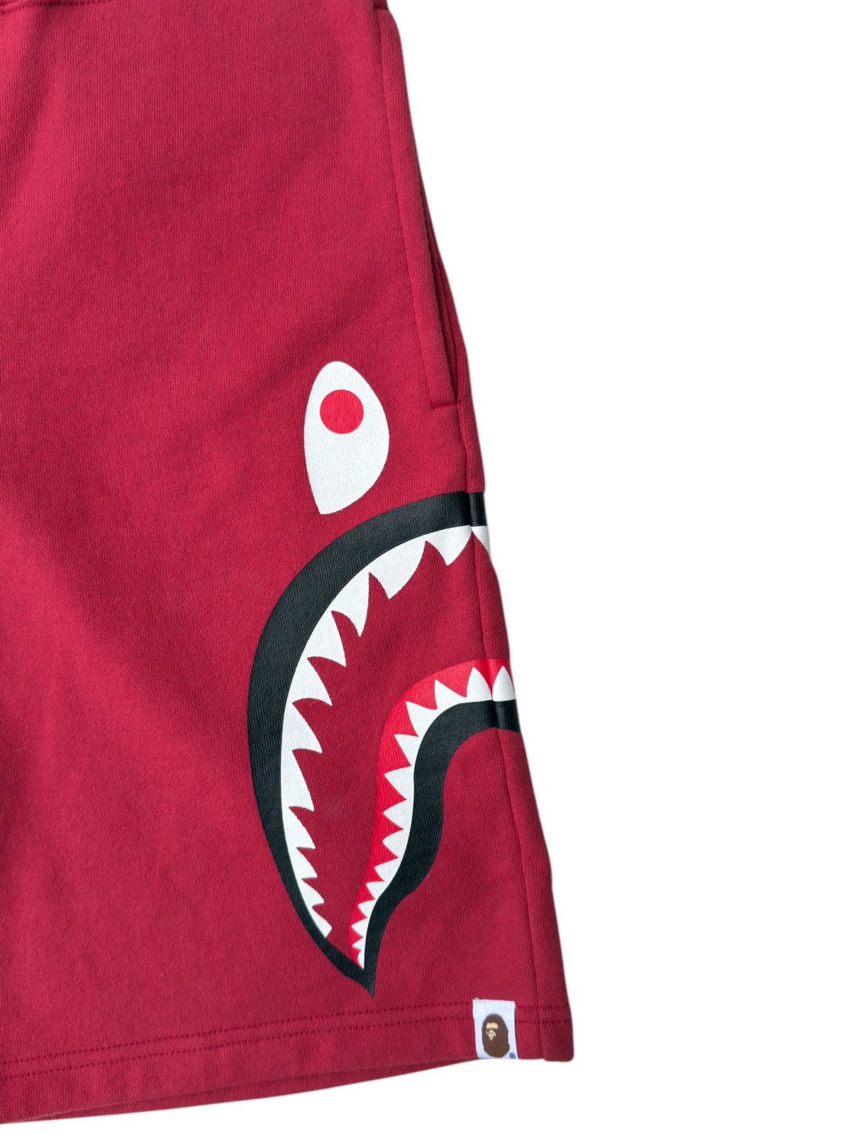 Bape BAPE ABC Split Camo Side Shark Sweat Shorts Red/Pink Size US 33 - 5 Thumbnail