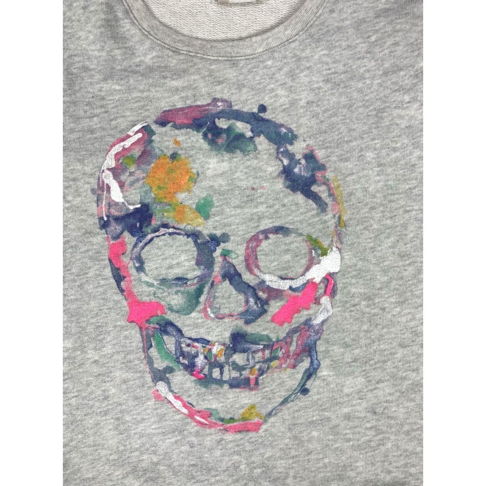 Junk Food VINTAGE Junk Food Skull Graphic Top Women S Gray Short Sleeve Size S / US 4 / IT 40 - 2 Thumbnail