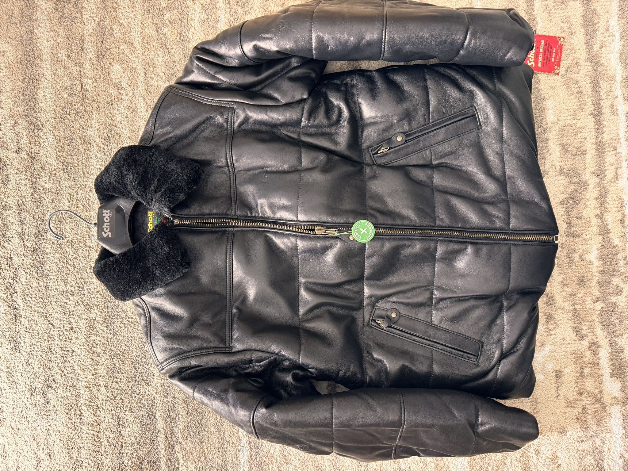 ジャケット・アウター Supreme Schott Shearling Collar Leather supreme schott shearling collar leather puffy jacket black