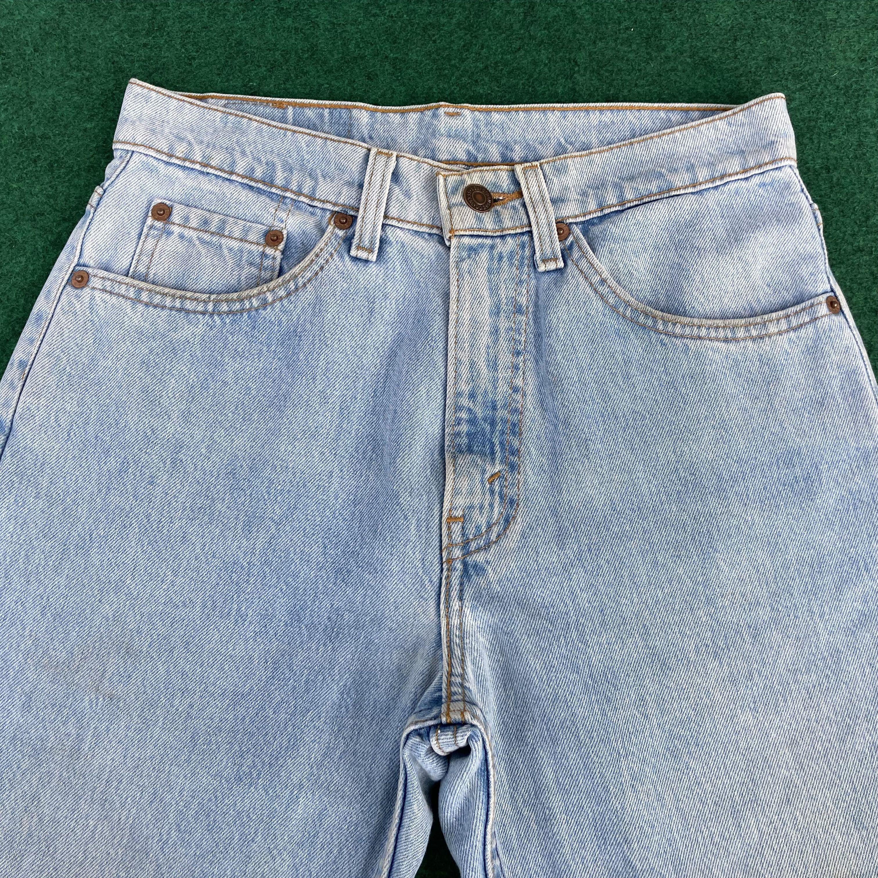 Levi's × Vintage Vtg Levis 520 Short Distressed Jorts Ripped Grunge Jeans Size US 28 / EU 44 - 3 Thumbnail