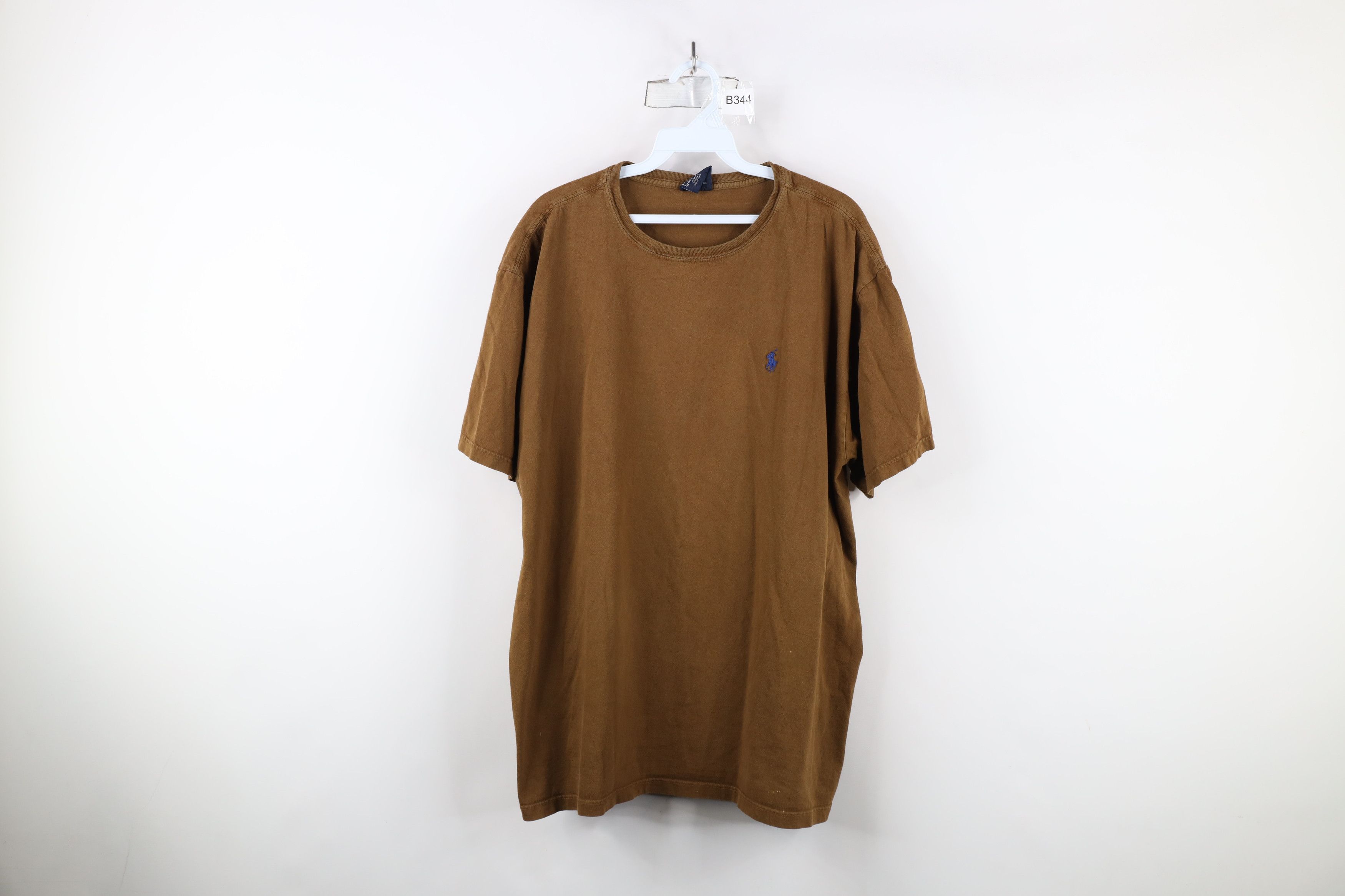 Ralph Lauren × Vintage Vintage 90s Ralph Lauren Short Sleeve T-Shirt Brown Cotton Size US XL / EU 56 / 4 - 1 Thumbnail