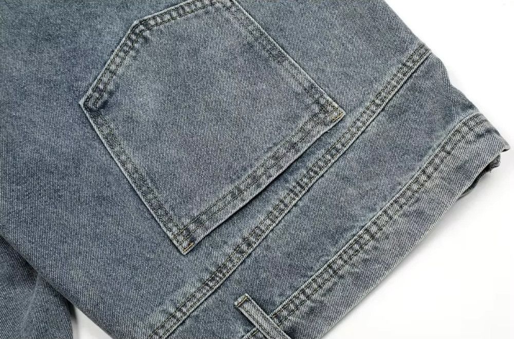 Jean Retro Waist Reversed Washed Shorts Jean Size US 34 / EU 50 - 6 Thumbnail
