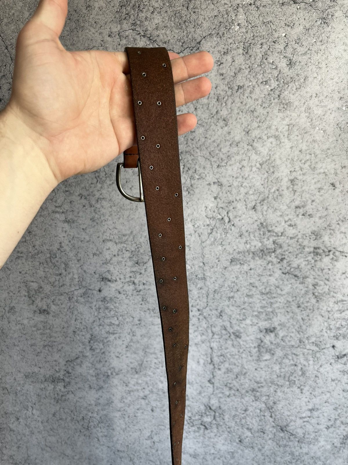 Genuine Leather Vintage Genuine Leather Brown Studded Flower Belt Womens Size ONE SIZE - 10 Thumbnail