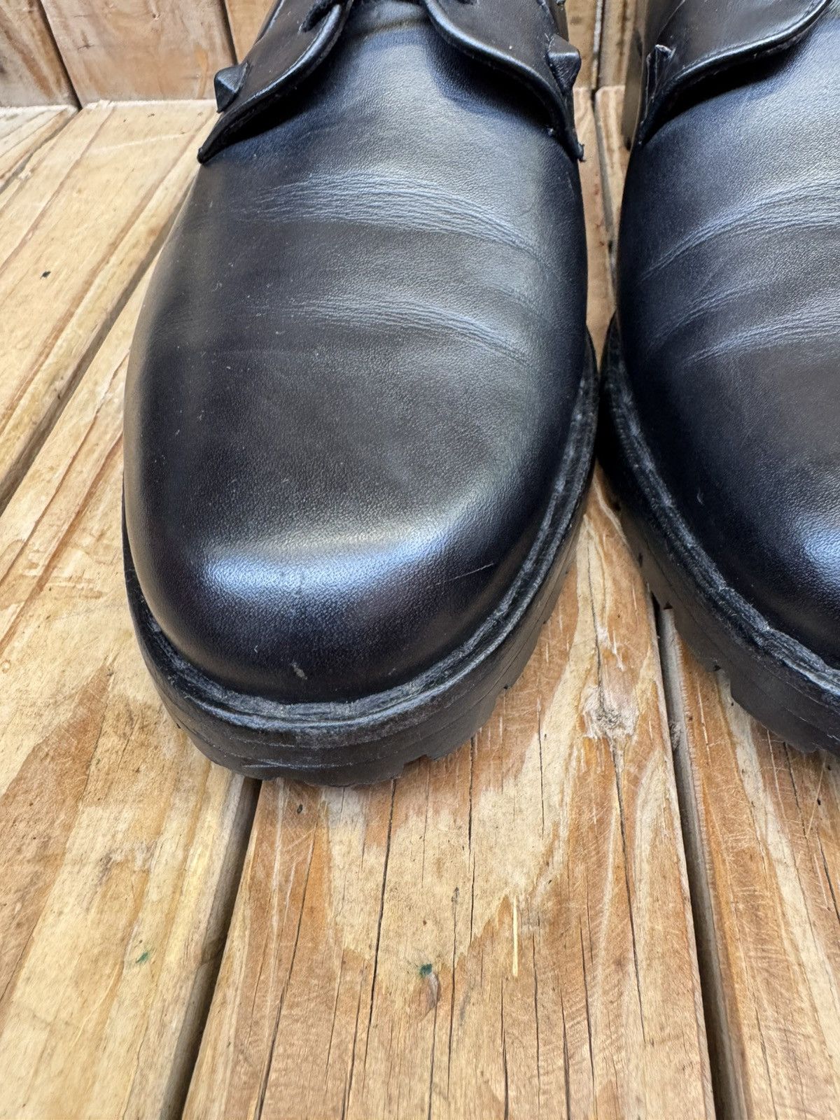 Valentino valentino garavani black leather derby dress Shoes EUR 43 Size US 10 / EU 43 - 4 Thumbnail