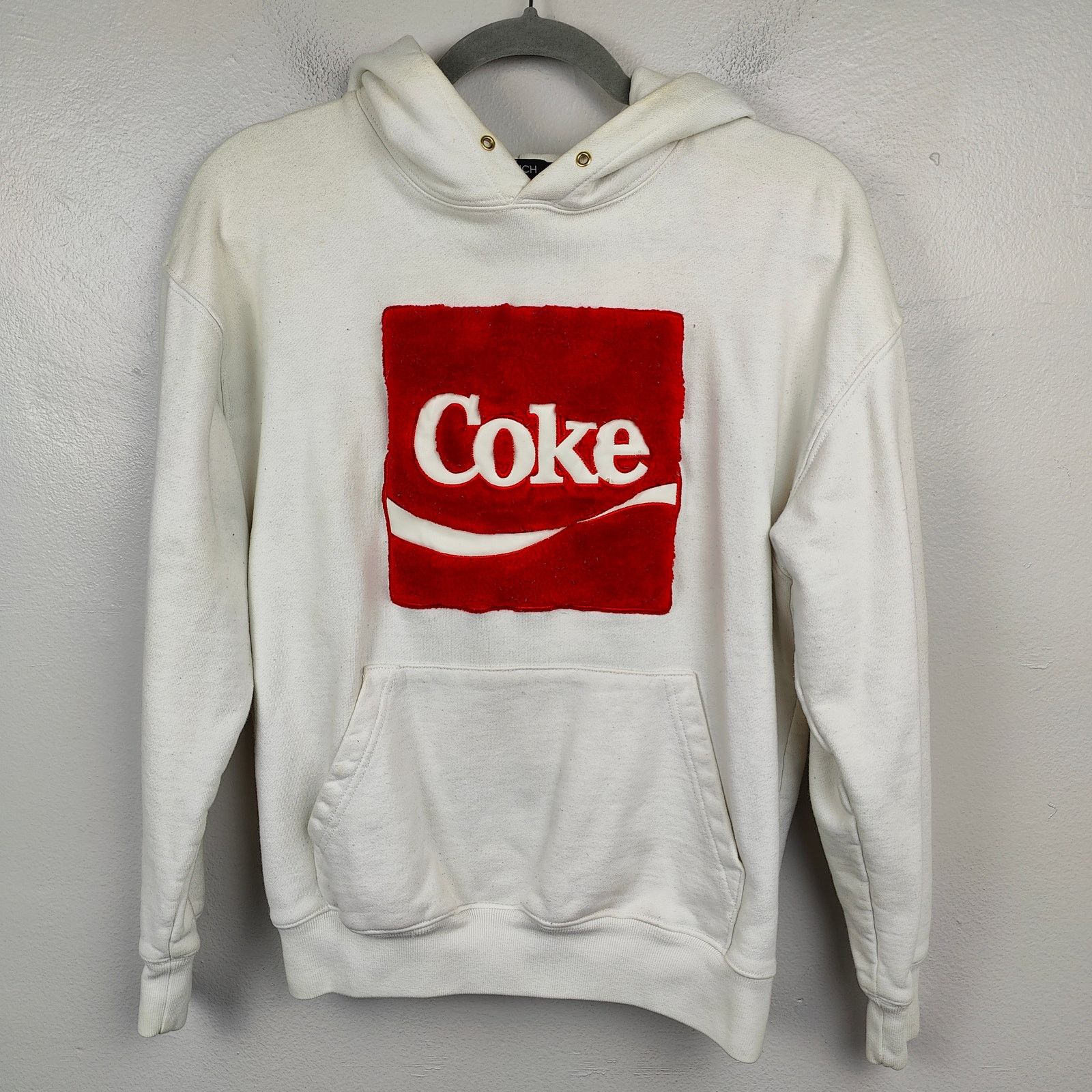 Joyrich Joyrich x Coke Flocked Sweatshirt Size Small White Cotton Size US S / EU 44-46 / 1 - 1 Thumbnail