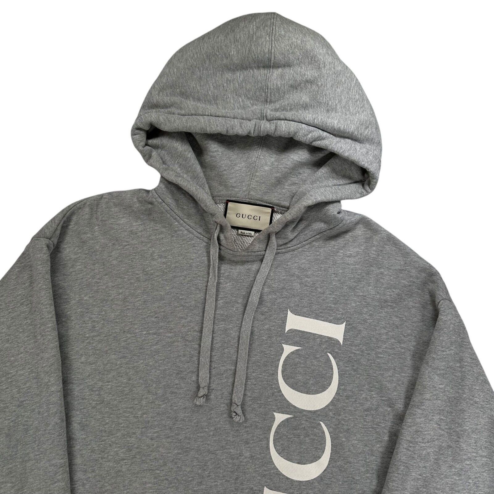 Gucci Gucci Size M Sweatshirt Grey Vertical Logo Graphic Print Size US M / EU 48-50 / 2 - 6 Thumbnail