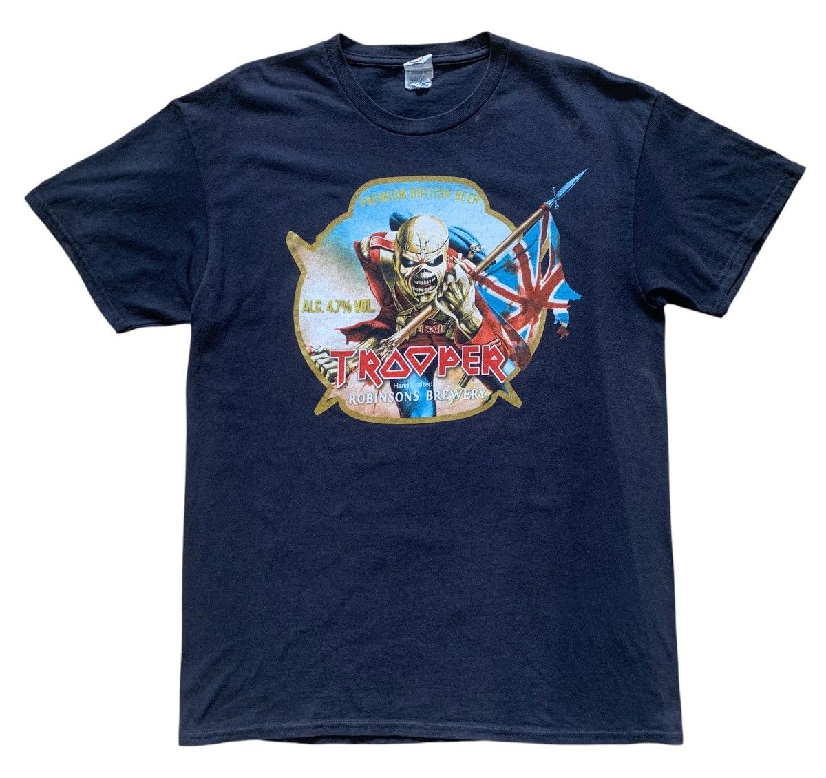 Band Tees × Iron Maiden × Vintage TROOPER.. OFFICIAL IRON MAIDEN BEER ROBINSONS Brewery shirt Size US L / EU 52-54 / 3 - 1 Thumbnail