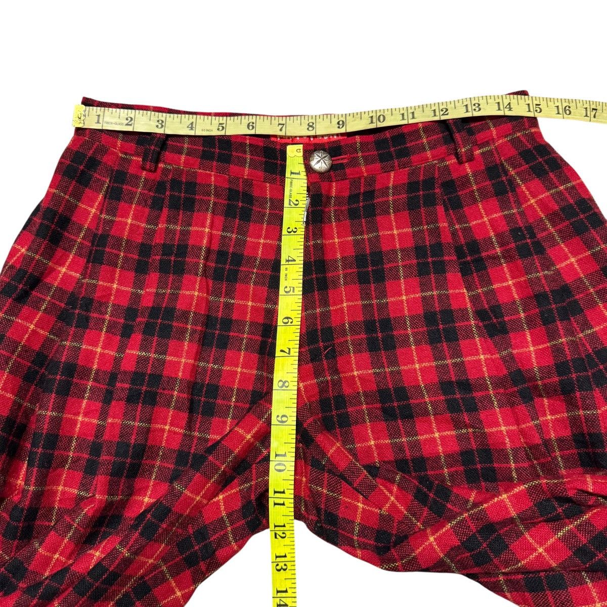 Mari's Rock MALKO MALKA Tartan Plaid Red Punk Trouser Size US 30 / EU 46 - 16 Thumbnail